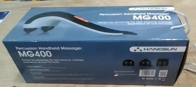 HANGSUN Handheld Neck Back Massager for Pain Relief Deep Tissue, Electric Double Head Percussion Massage MG460 for Shoulder, Leg, Foot, Muscles, Full Body, Corded, 2.3 lb customer photo 1
