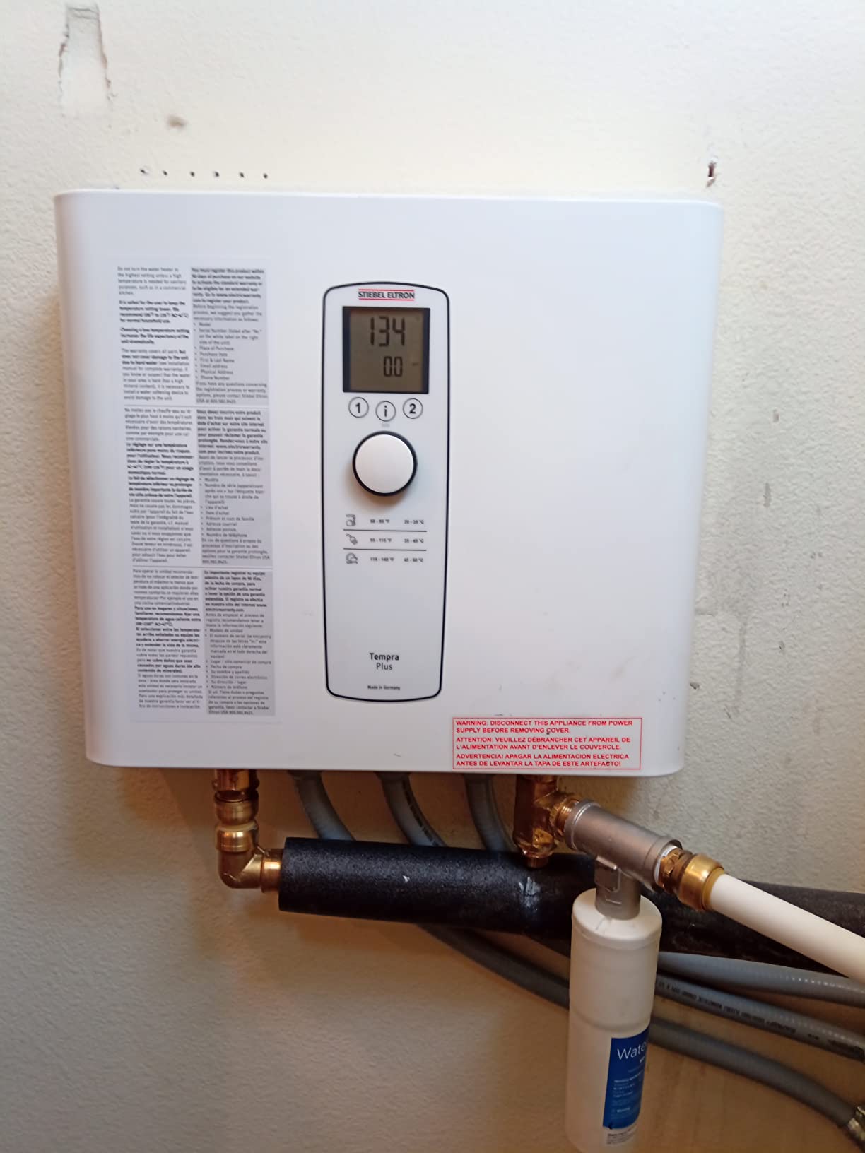 Stiebel Eltron Tankless Water Heater - Tempra 29 Plus - Electric, 28.8kW, On Demand Hot Water, Eco, White, Made in Germany customer photo 1