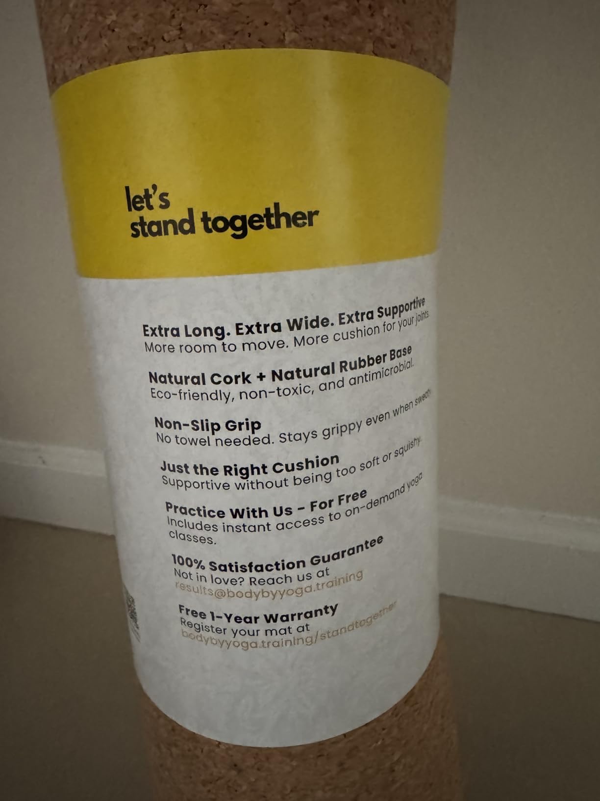 Luxury Cork Yoga Mat - Non Slip, Extra Thick Grip. Thicker, Longer, and Wider for More Comfort and Support. Natural, Non Toxic, and Eco Friendly customer photo 2