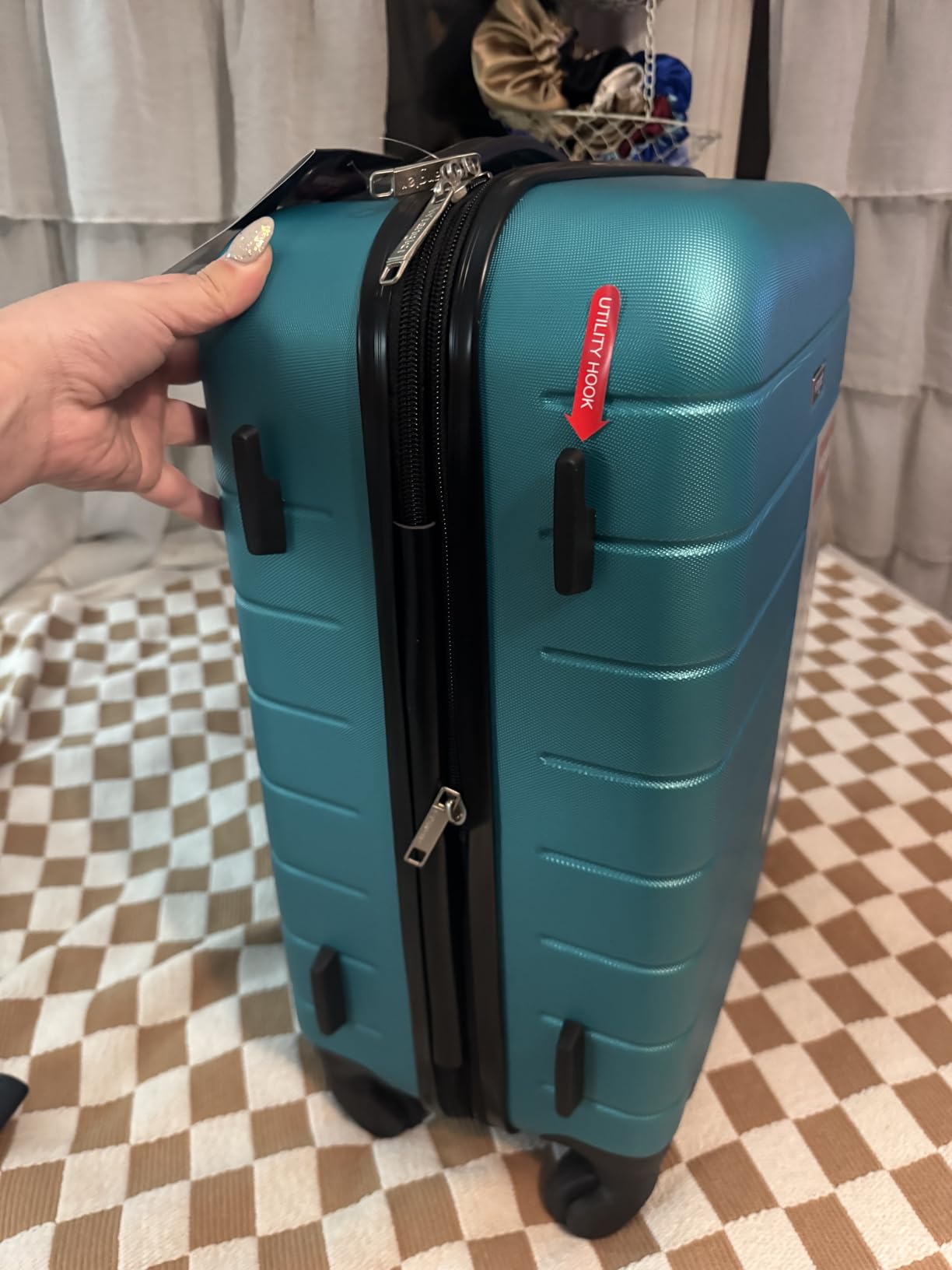 Smart Spinner Hardside Luggage, 2 Piece Set, Black customer photo 1