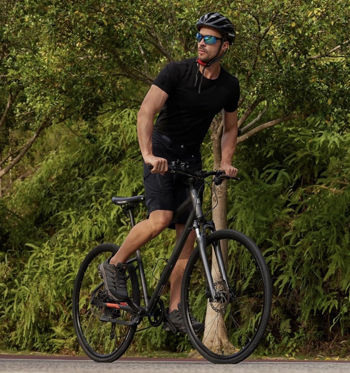 Ally Mens Mountain Bike Shorts 4D Padded Bike Shorts Baggy Cycling Biking Bicycle Biker Shorts Loose-fit with 6 Pockets customer photo 1