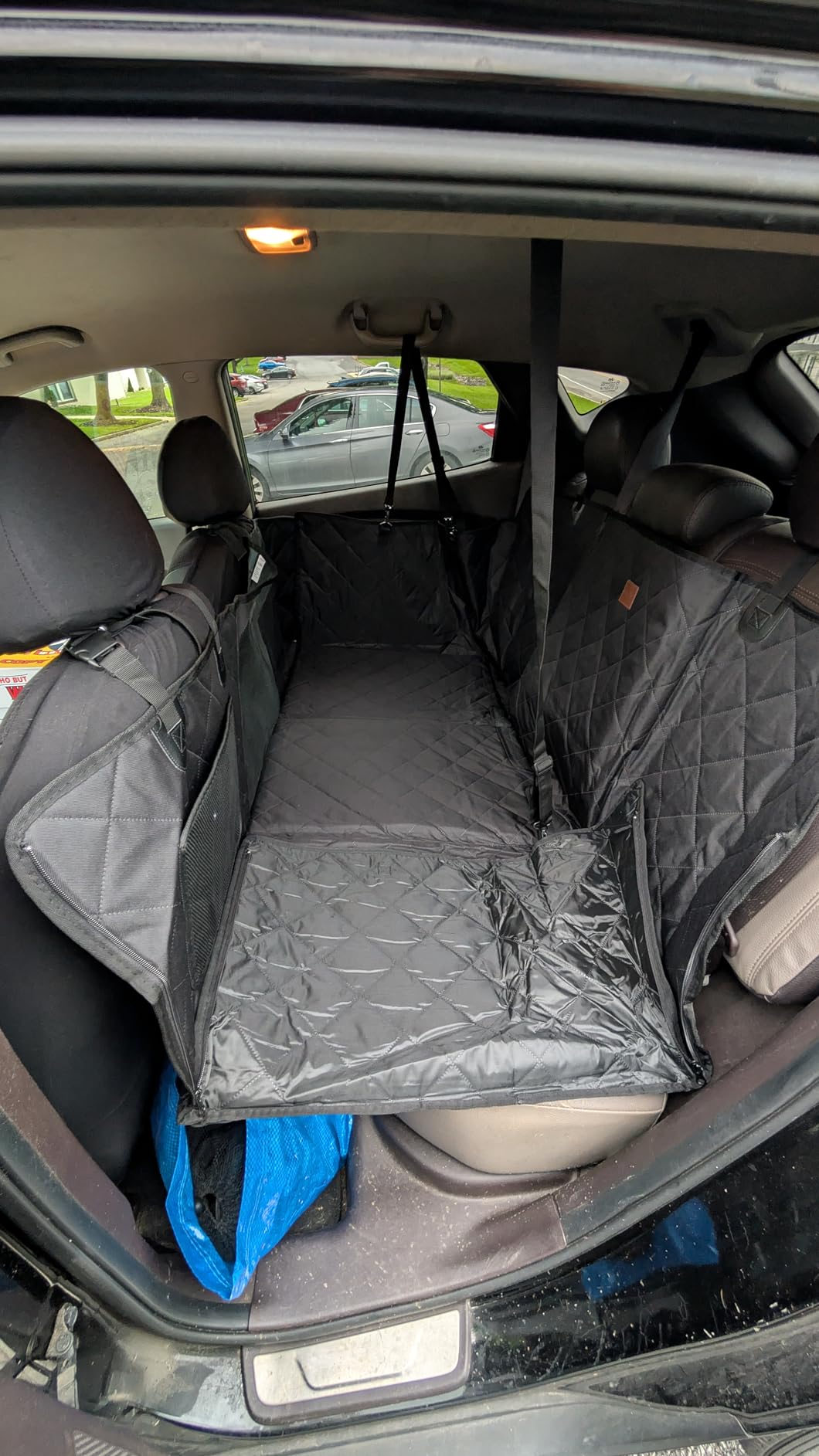 Kytely Dog Car Seat Cover for Back Seat, 600D Heavy Duty Dog Hammock for Car with Side Flap, 100% Waterproof Pet Backseat Cover, Anti-Scratch Nonslip Pet Seat Protector for Cars Trucks and SUV customer photo 1