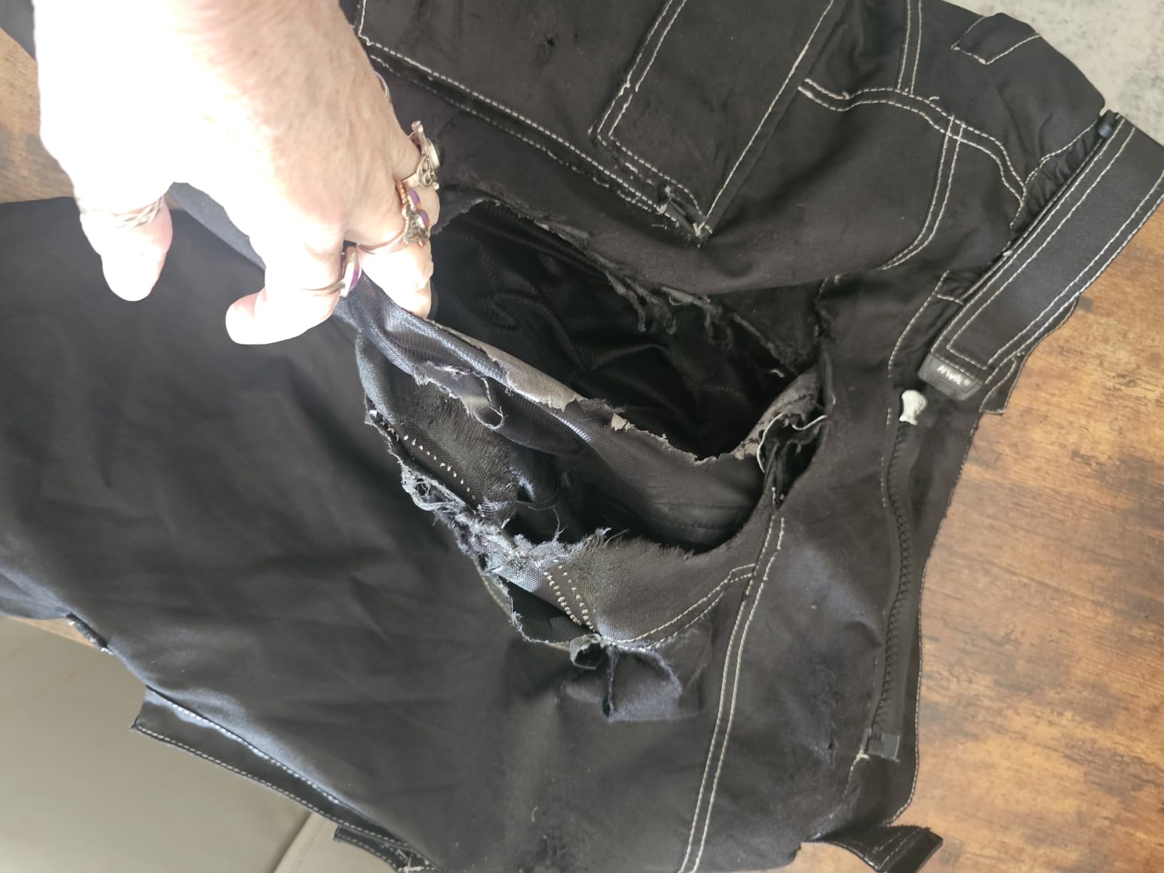 HWK Dual Sport Motorcycle Pants for Men with Water Resistant Cordura Textile Fabric & Impact Protection Armor customer photo 2