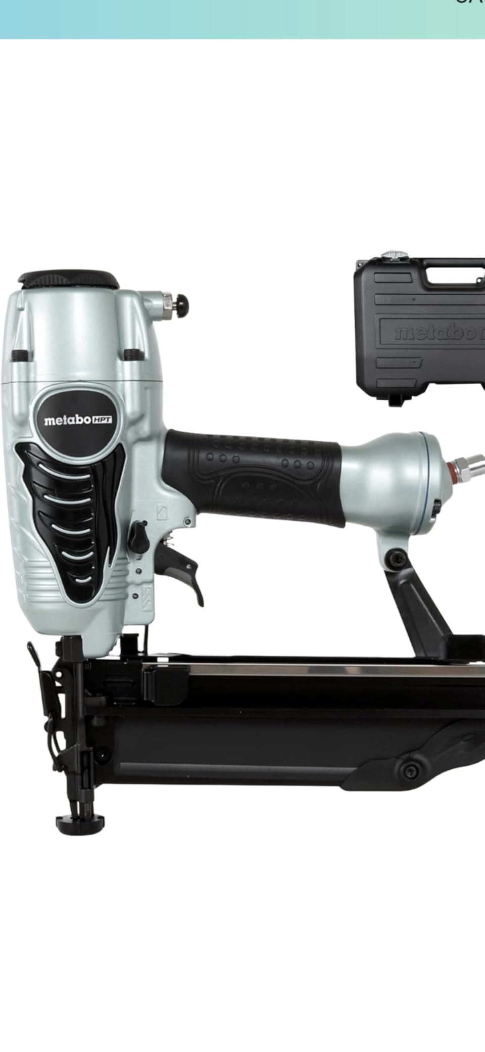Metabo HPT Finish Nailer with Air Duster, Pro-Preferred Pneumatic Power Nailers, Ideal for Molding, Chair Rail, and Cabinetry, Lightweight 3.7 lbs, 16 Gauge, 1