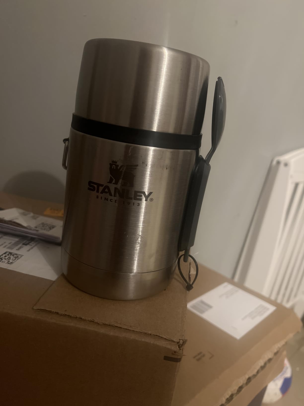STANLEY Classic Food Jar and Spork 18 oz | Vacuum Insulated Food Container | Wide Mouth Screw On Lid | Packable for Travel | Stainless Steel with Leakproof Lid | BPA-Free | Stainless Steel customer photo 2