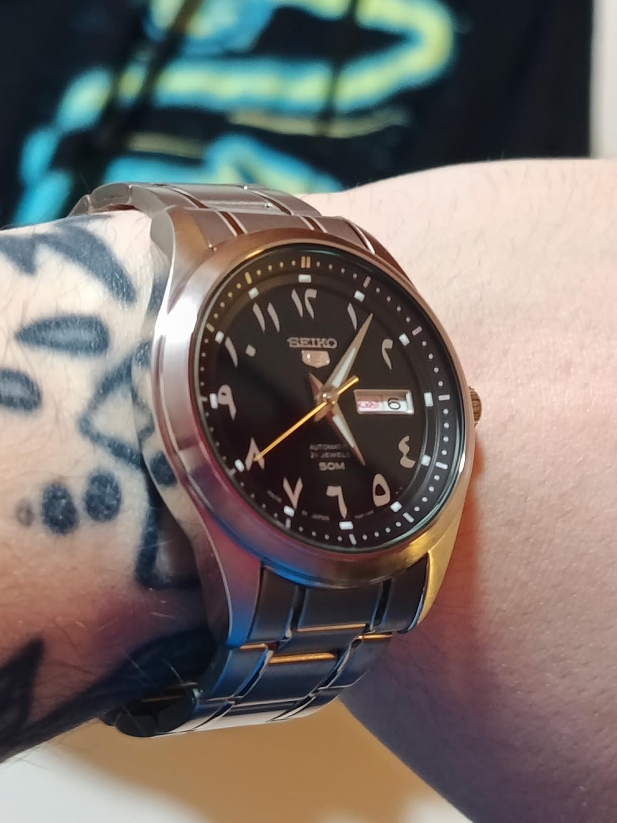 Seiko 5 Automatic Black Eastern Arabic Dial Men's Watch SNKP21J1 customer photo 1
