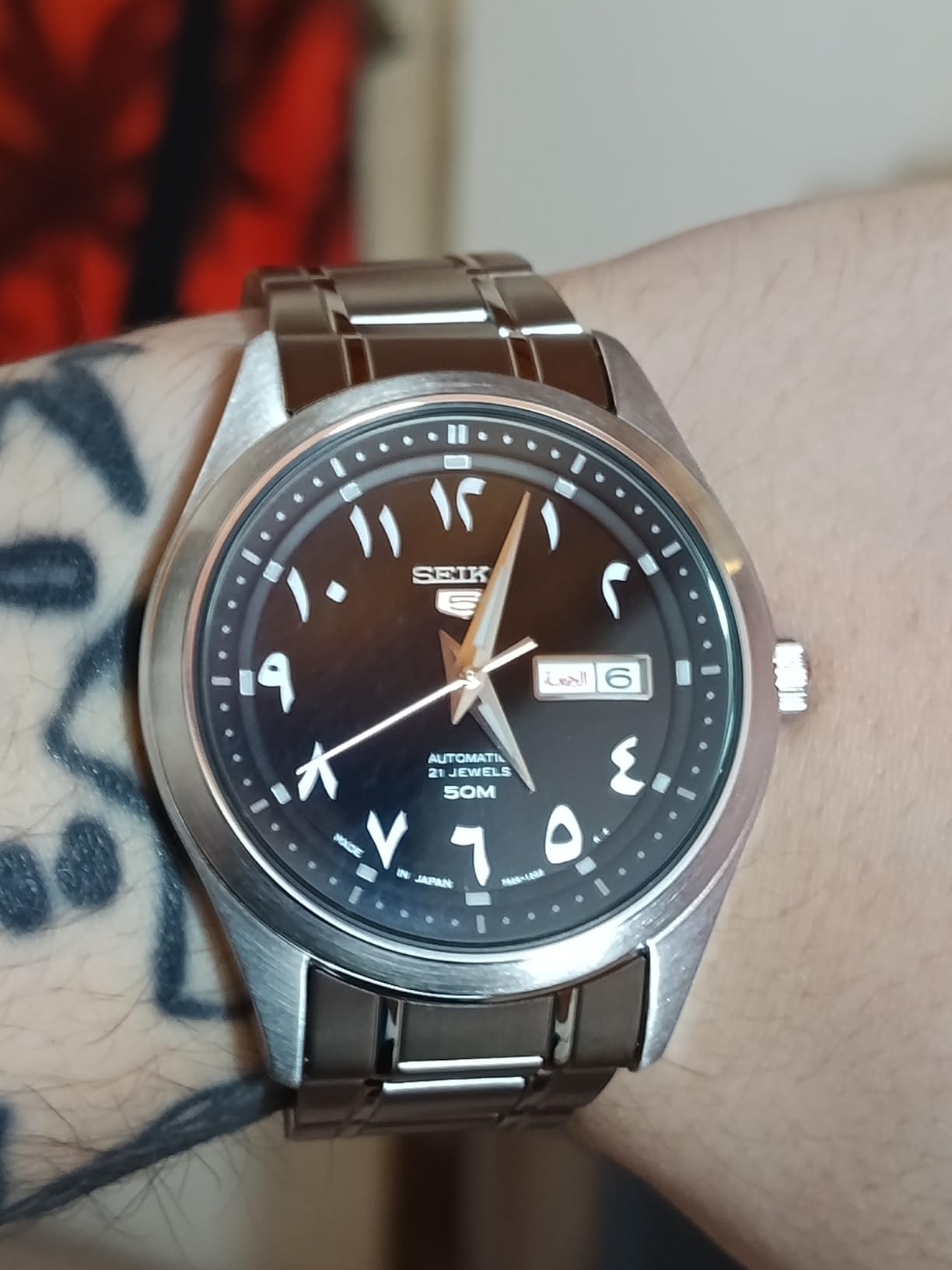 Seiko 5 Automatic Black Eastern Arabic Dial Men's Watch SNKP21J1 customer photo 2