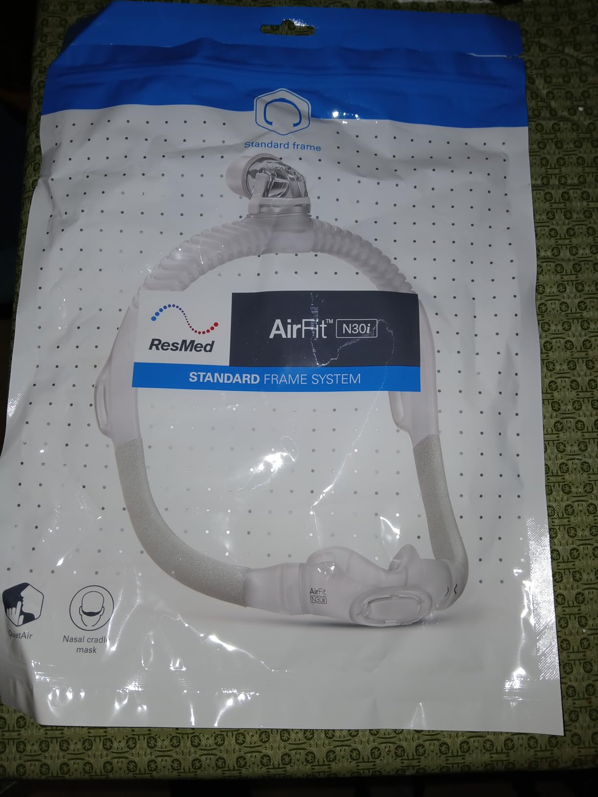 ResMed AirFit N30i Standard Frame System, Elbow & Nasal Cradle Cushion - For CPAP Mask - Replacement CPAP Accessories customer photo 1