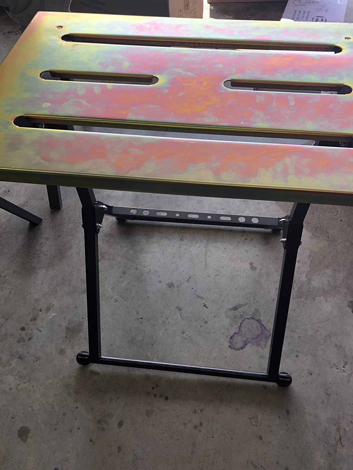 Eastwood Adjustable Steel Welding Table Strong Hold Industrial Workbench Table Welding 14 Gauge Plated Work Surface customer photo 1