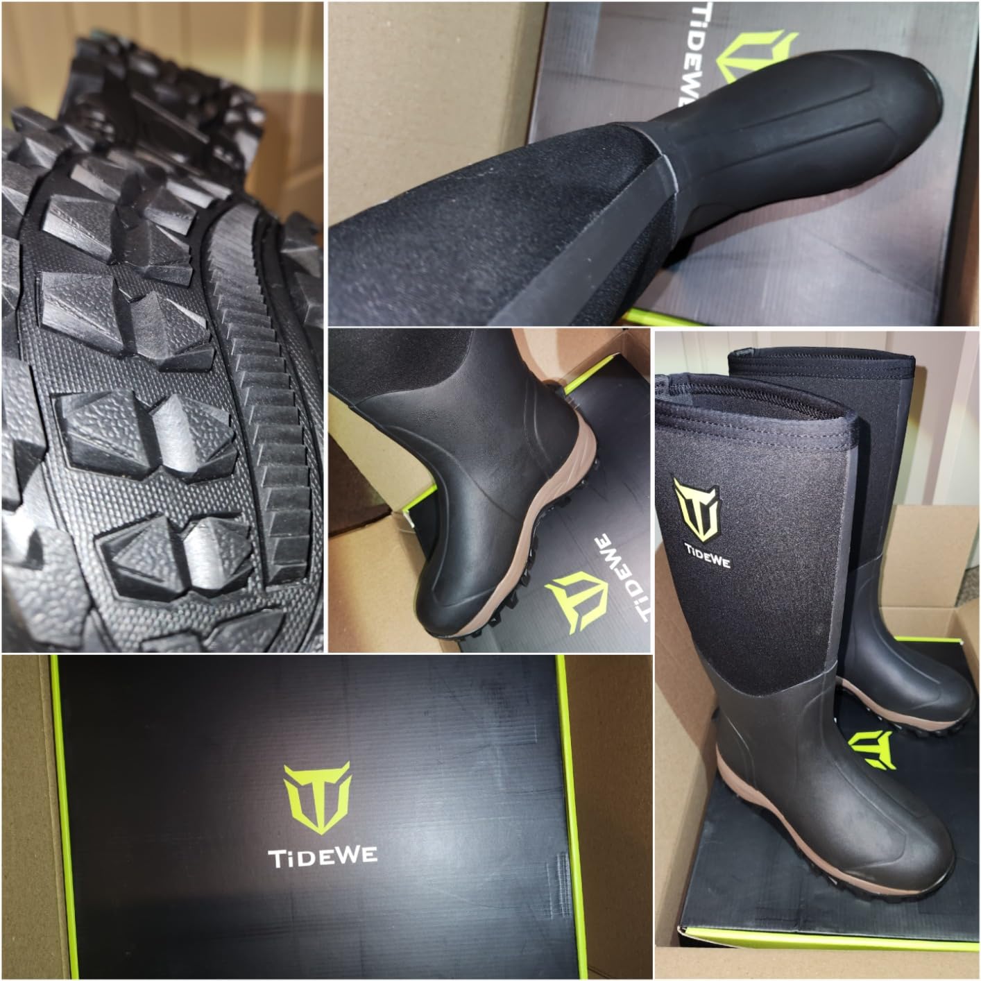 Rubber Neoprene Boots Men And Women, Waterproof Sturdy 6mm Neoprene Boot, Rain Boot Hunting Boot Arctic Outdoor Boot customer photo 1