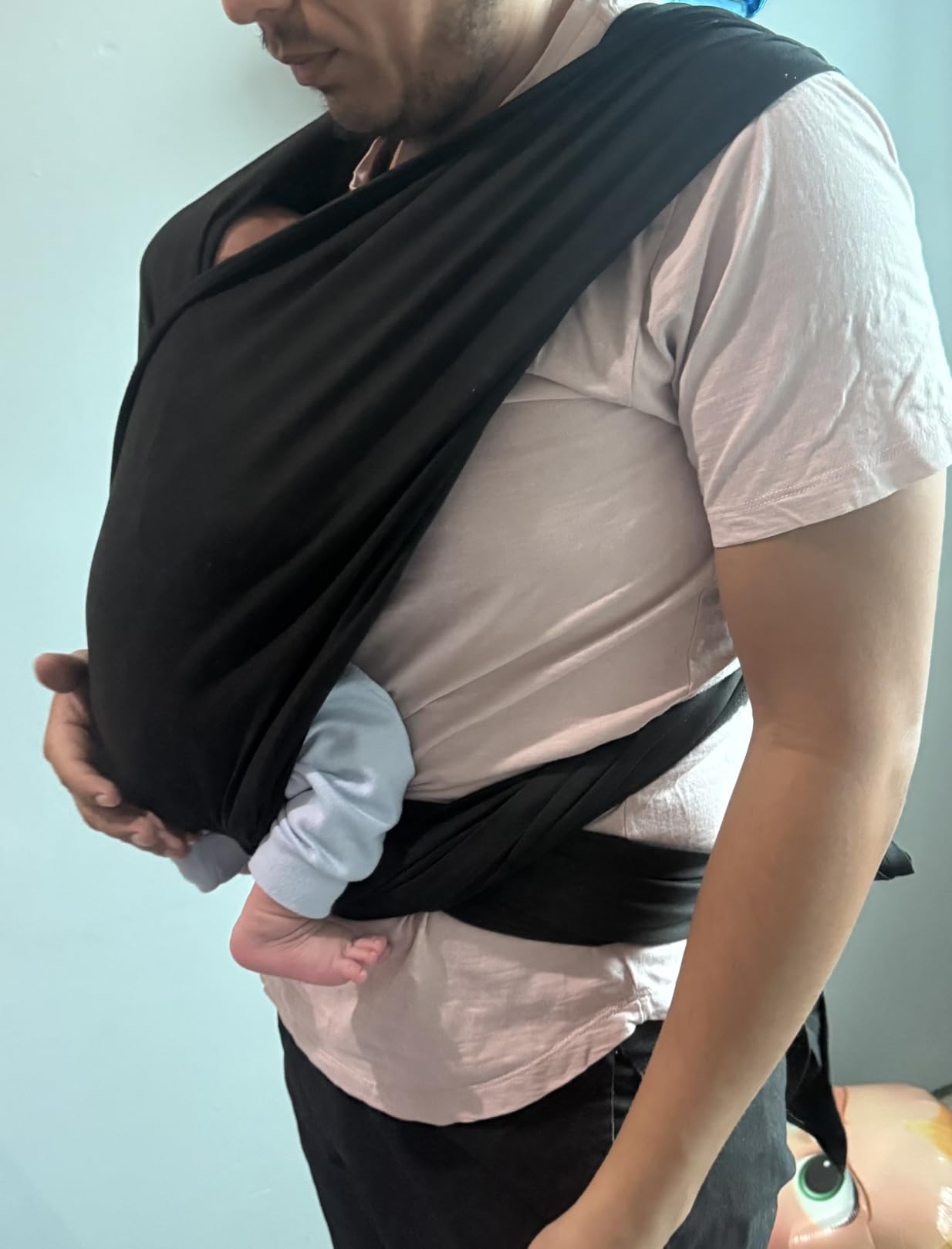 Acrabros Baby Wrap Carrier, Hands Free Baby Carrier Sling, Lightweight, Breathable, Softness, Perfect for Newborn Infants and Babies Shower Gift customer photo 1