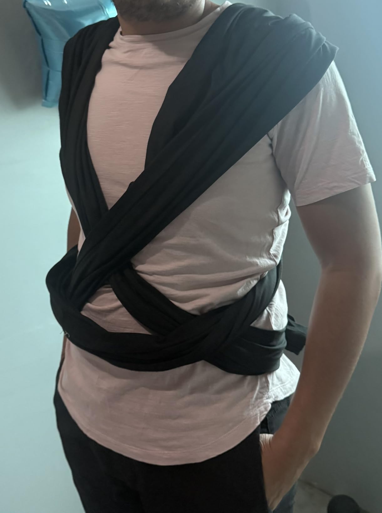 Acrabros Baby Wrap Carrier, Hands Free Baby Carrier Sling, Lightweight, Breathable, Softness, Perfect for Newborn Infants and Babies Shower Gift customer photo 2