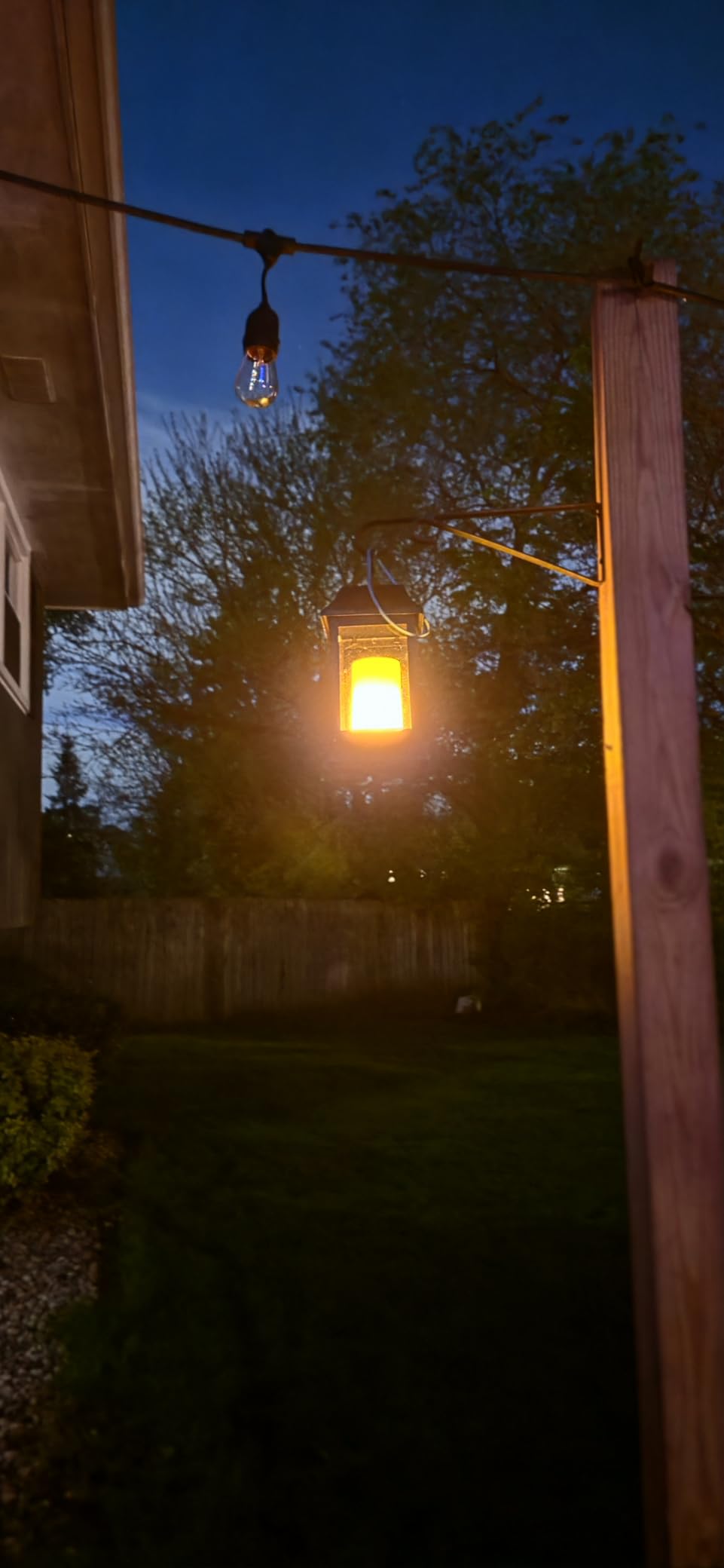 TomCare Solar Lights Metal Flickering Flame Solar Lantern Outdoor Hanging Lanterns Lighting Heavy Duty Solar Powered Waterproof LED Flame Lights for Patio Garden Christmas Decorations, 2 Pack (Bronze) customer photo 1