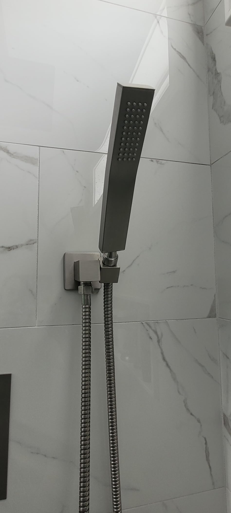 gotonovo Rainfall Bathroom Shower System Rain Shower Head and Handle Set Wall Mounted Shower Complete Combo Solid Brass Pressure Balancing Shower Mixer Valve 10 Inch Matte Black customer photo 1