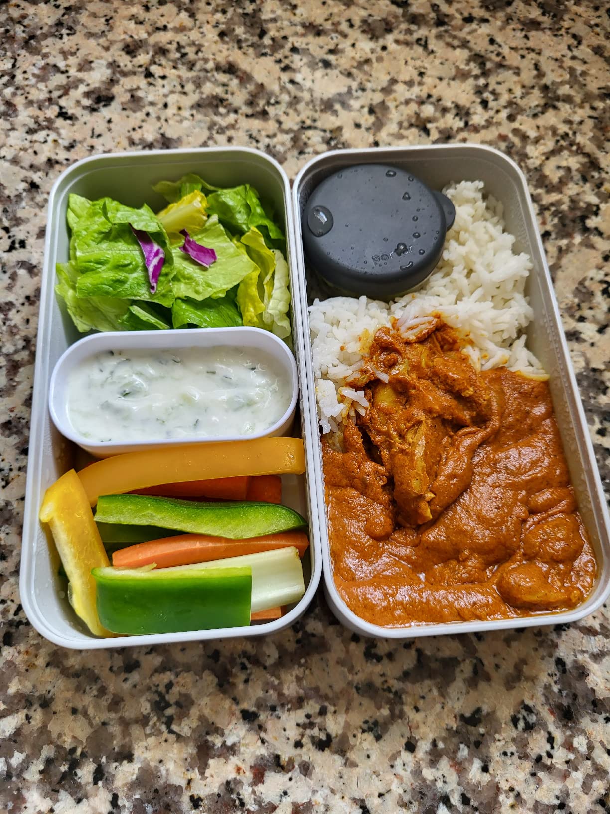 monbento - Bento Box Adult MB Original Blossom - 2 Leakproof Compartments - Stackable Lunch Box Perfect for Work/Picnic/Sports - BPA Free Food Containers - Microwave & Dishwasher Safe - Red & White customer photo 1
