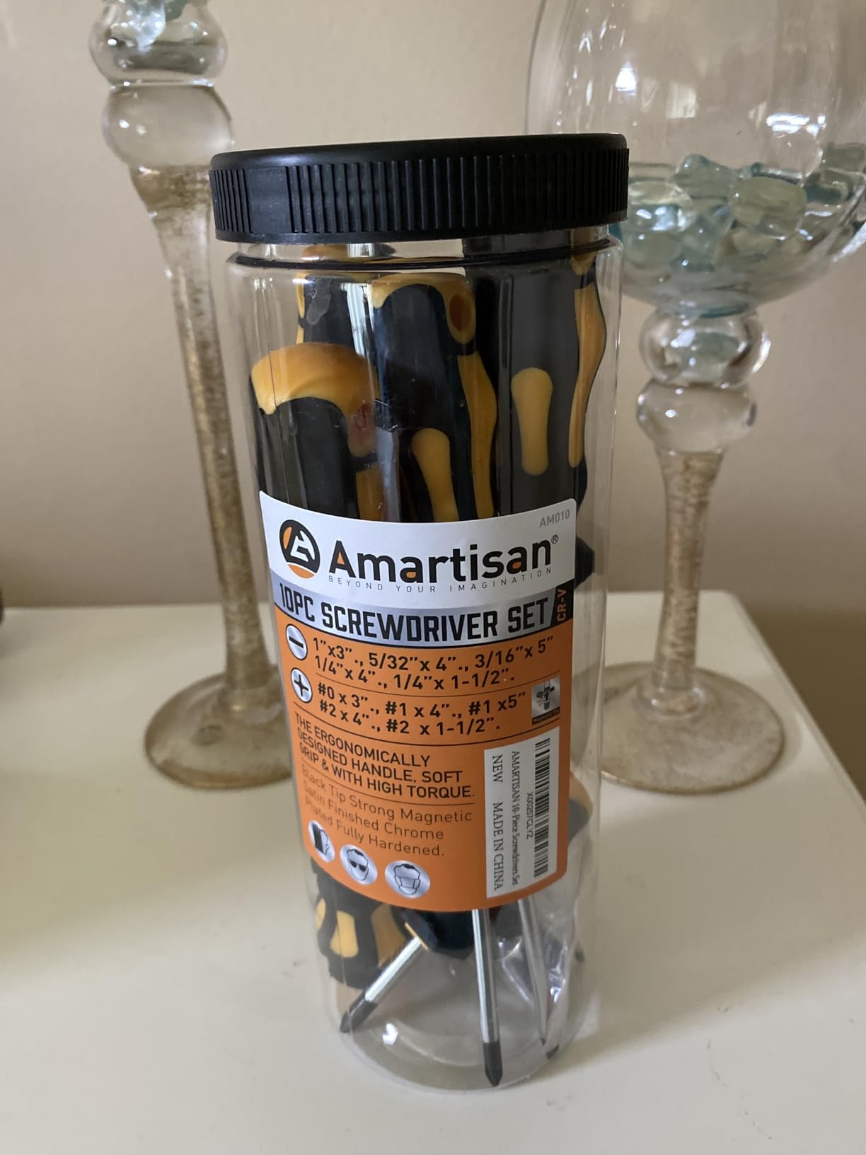 Amartisan 10-Piece Magnetic Screwdrivers Set, 5 Phillips and 5 Slotted Tips Professional Cushion Grip Screwdriver Set customer photo 2