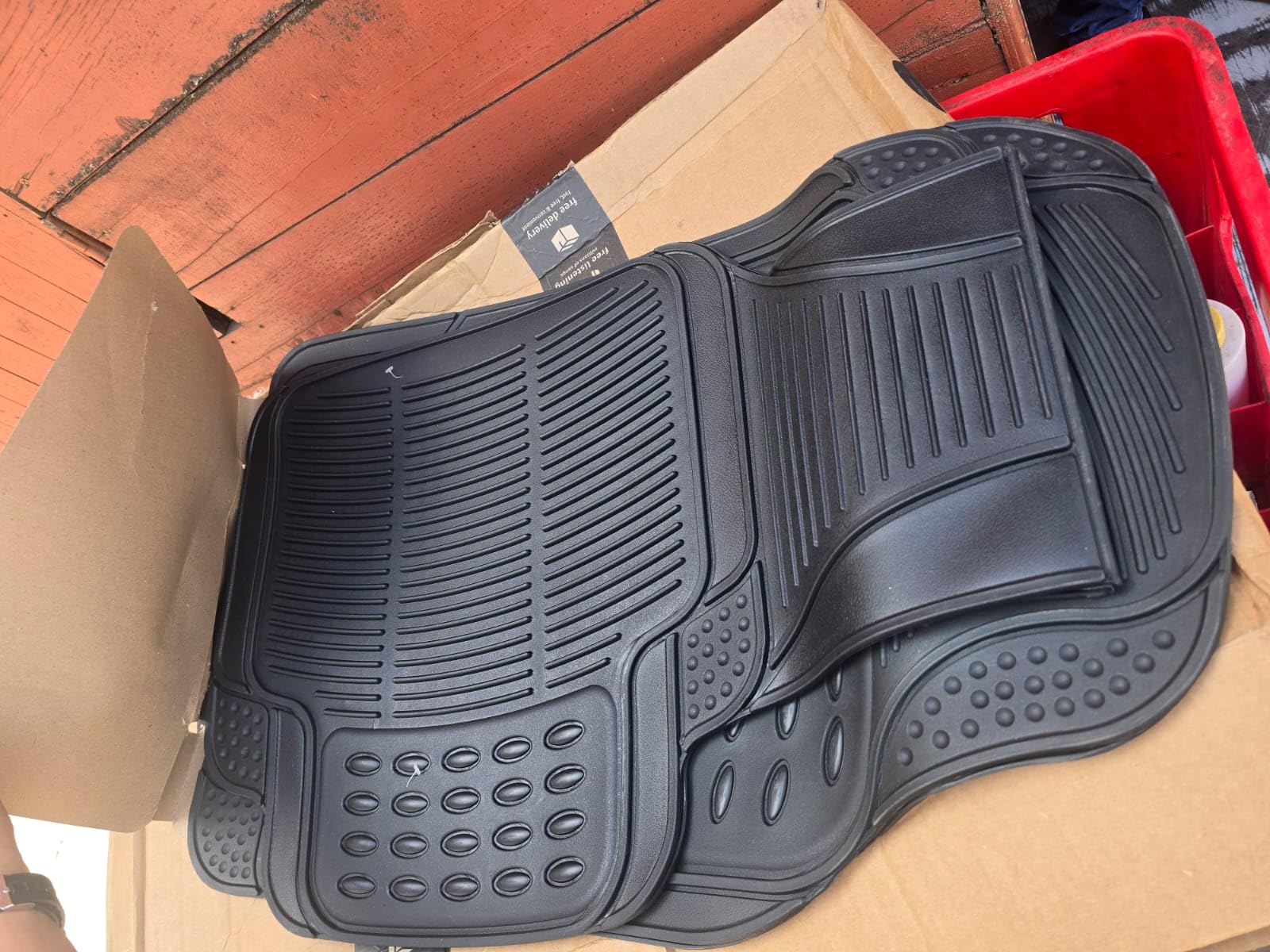 BDK ProLiner Car Floor Mats for Cars Trucks SUV, 3-Piece All-Weather Heavy Duty Rubber Liners with Universal Trimmable Fit, Durable Waterproof Vehicle Auto Floor Mats with Capture Ridges Black customer photo 1