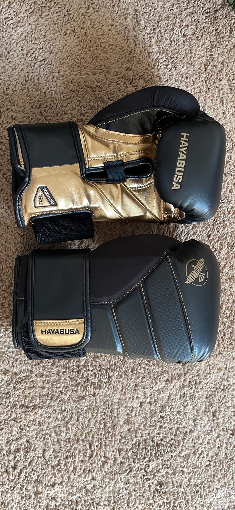 Hayabusa T3 Boxing Gloves for Men and Women Wrist and Knuckle Protection, Dual-X Hook and Loop Closure, Splinted Wrist Support, 5 Layer Foam Knuckle Padding customer photo 2