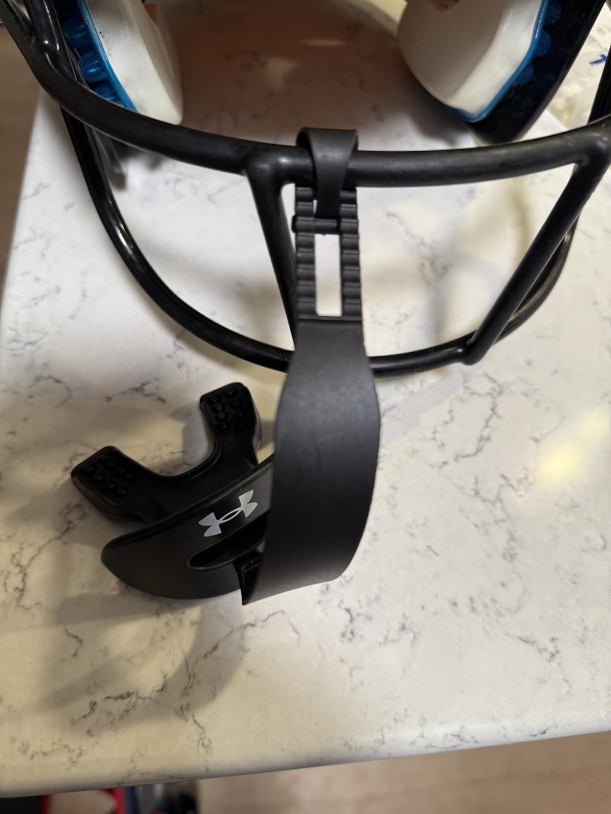 Under Armour Lip Guard for Football, Football Mouth Guard With Strap, Football Mouthpiece, Full Mouth Protection, Football Mouth Guard for Braces, Lip Guard Mouth Piece, Adult and Youth Mouth Guards customer photo 1