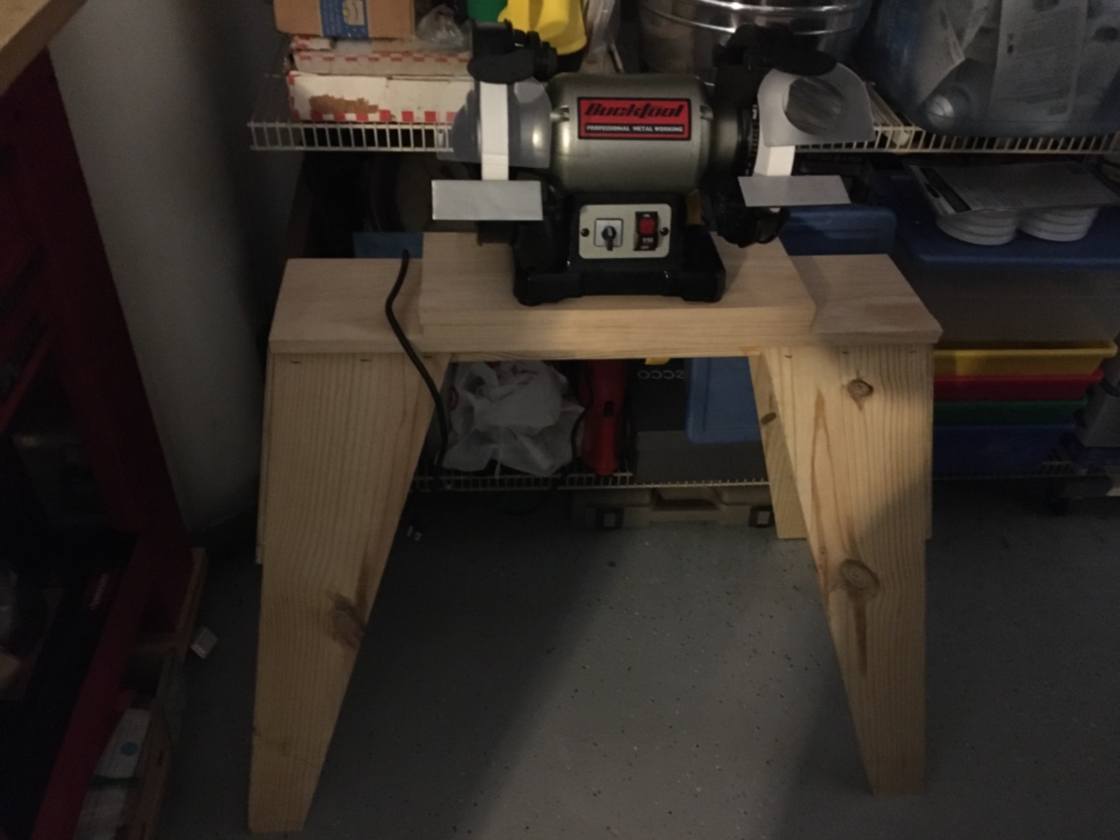 BUCKTOOL 8 inch Dual Speed Bench Grinder & Buffer, Professional Low High Speed Bench Grinder Buffer with Cast Iron Base TDS-200DS customer photo 2
