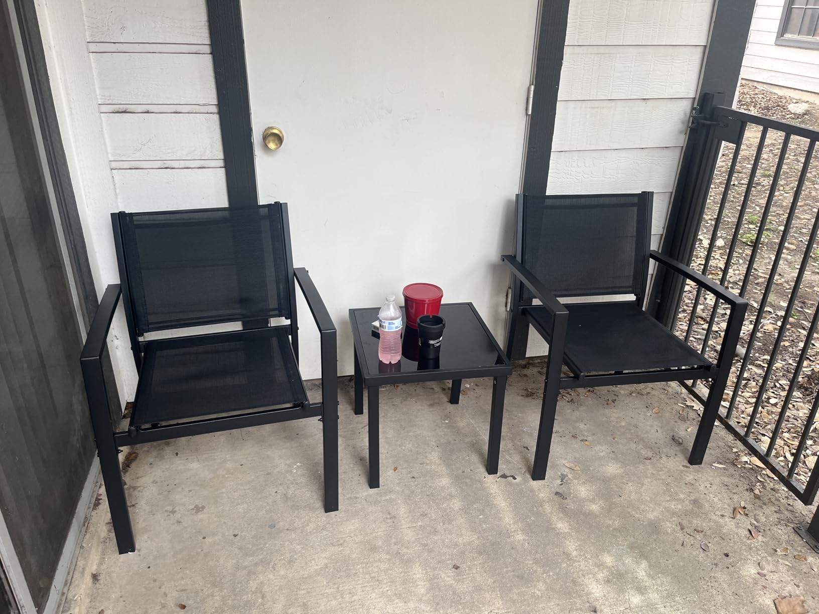 Homall Patio Dining Set 7 Pieces Outdoor Furniture with Large Table and 6 Textilene Chairs for Porch, Poolside, Yard and Garden, Light Grey customer photo 1