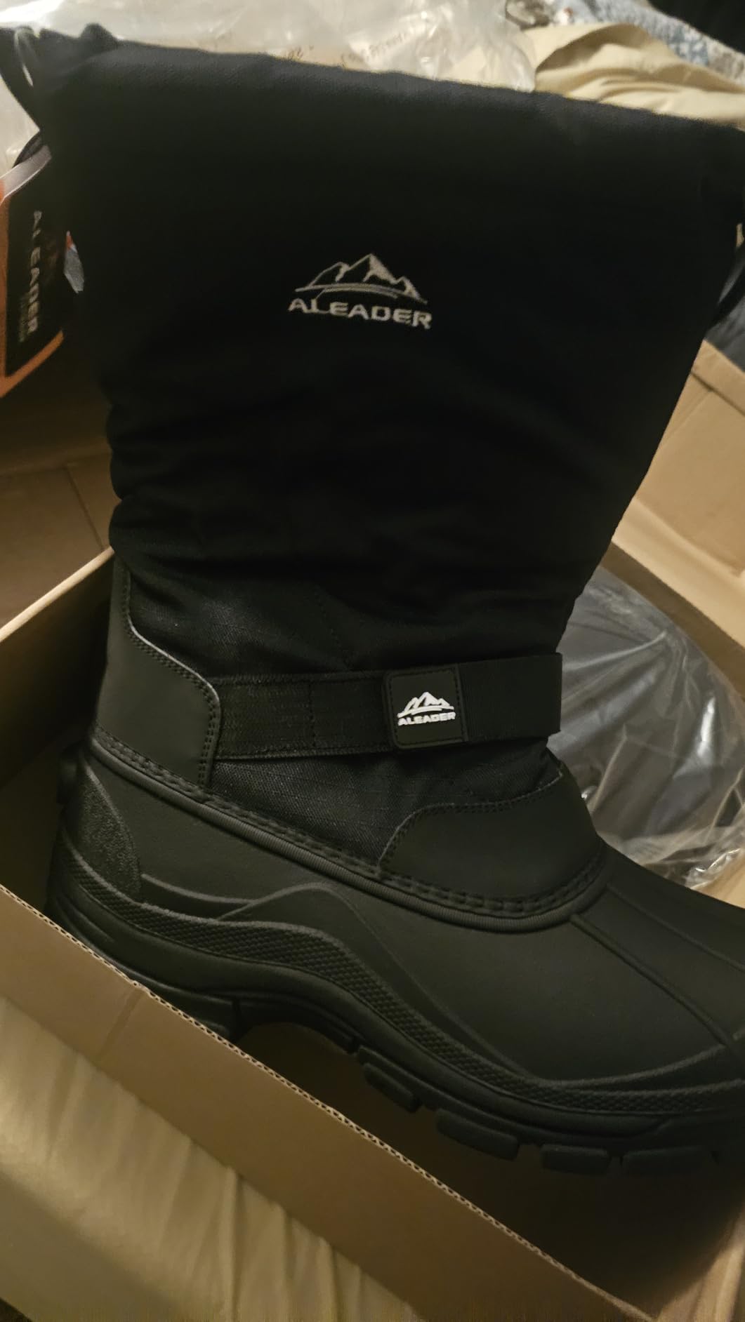 ALEADER Men's Winter Waterproof Insulated Shell Warm Inner Comfortable Outdoor Snow Boots customer photo 2