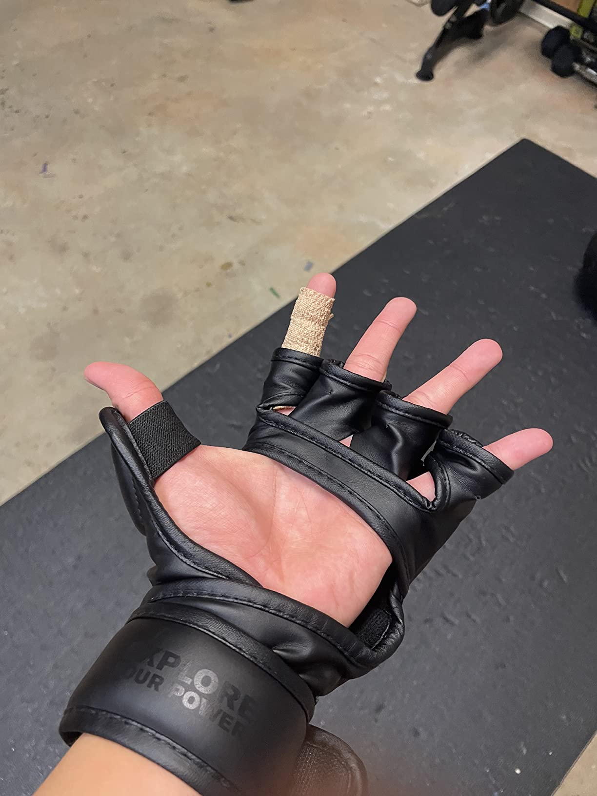 LIBERLUPUS MMA Gloves Sparring for Men - Open Palm Training Gloves for Grappling, Kickboxing, Muay Thai, Youth Self-Defense, Heavy Bag Workouts - Durable Synthetic Leather with Wrist Support customer photo 2
