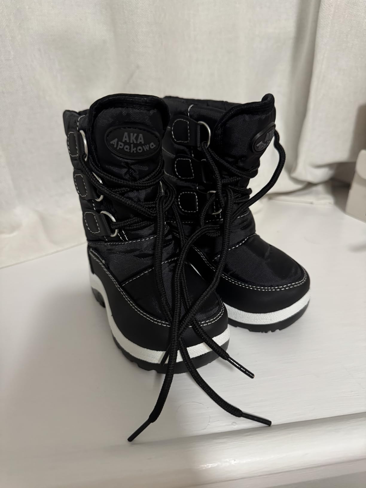 Apakowa Kids Girls Insulated Fur Winter Warm Snow Boots (Toddler/Little Kid) customer photo 2