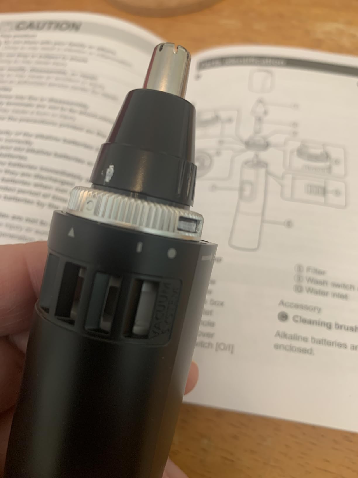 Panasonic Ear and Nose Hair Trimmer for Men with Vacuum Cleaning System, Powerful Motor and Dual-Edge Blades for Smoother Cutting, Wet/Dry - ER-GN70-K customer photo 1