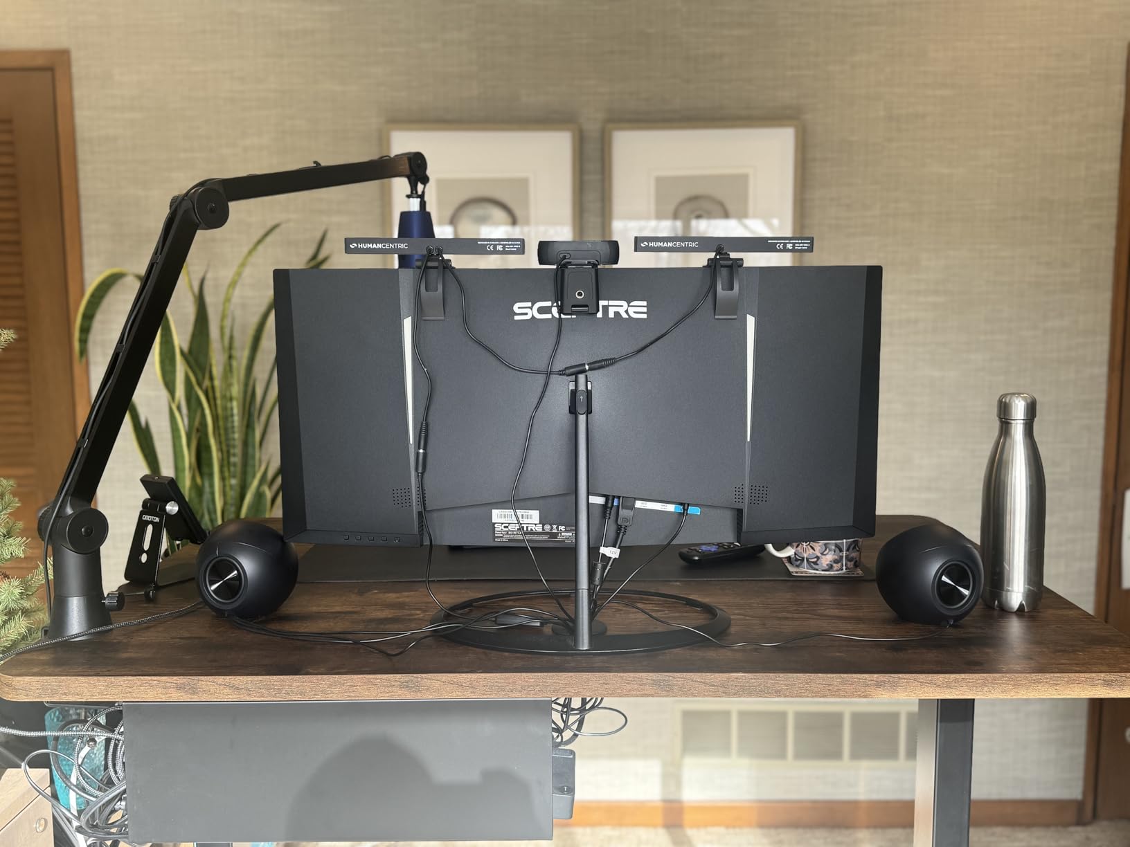 VIVO Electric 60 x 24 in Standing Desk, Memory Height Adjustment, 1B Series, Holds 220 lbs, One-Piece Black Top, Black Frame, DESK-KIT-1B6B customer photo 2
