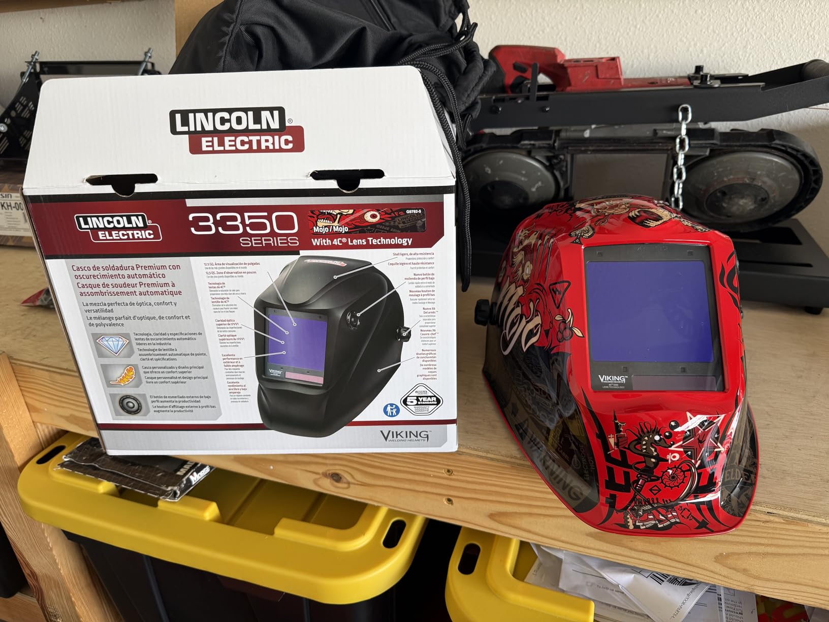 Lincoln Electric VIKING 3350 Auto Darkening Welding Helmet with 4C Lens Technology, Matte Black customer photo 1