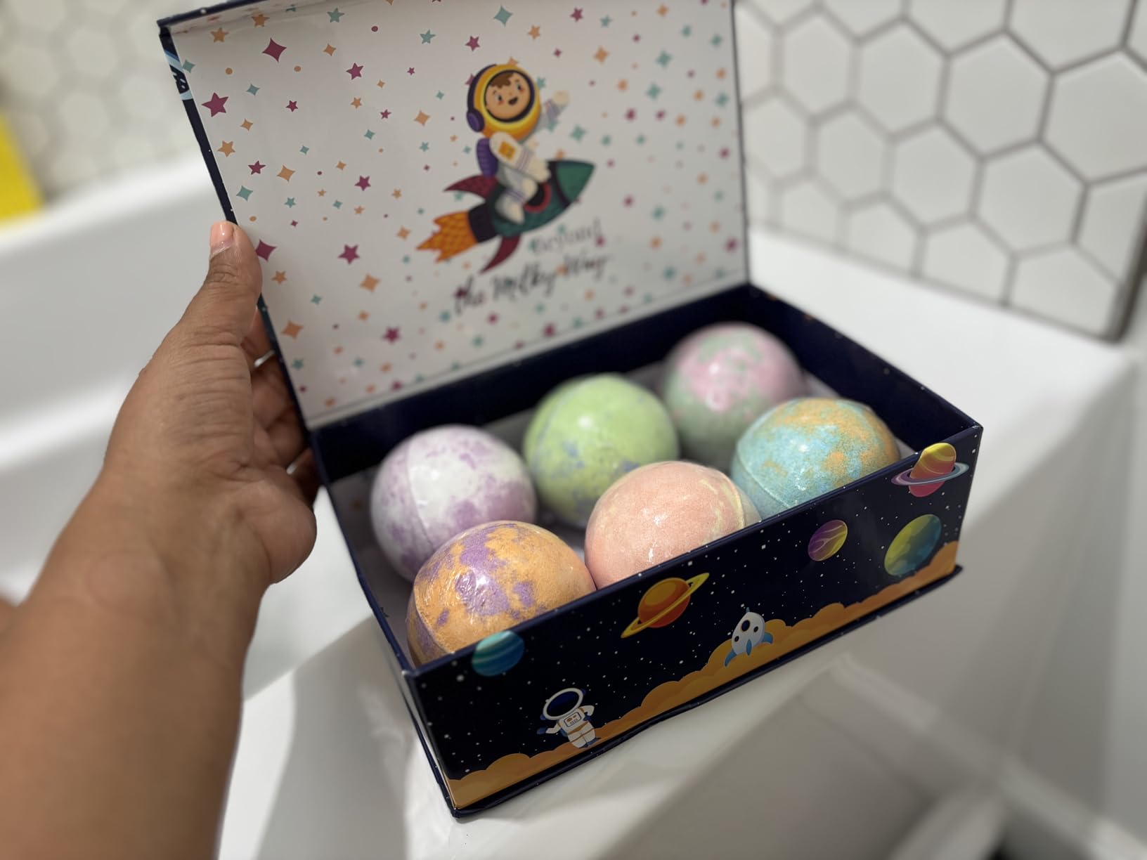 Bath Bombs for Kids with Surprise Inside - Organic, Gentle & Kid Friendly Bubble Bath Fizzies with Toys Inside customer photo 2