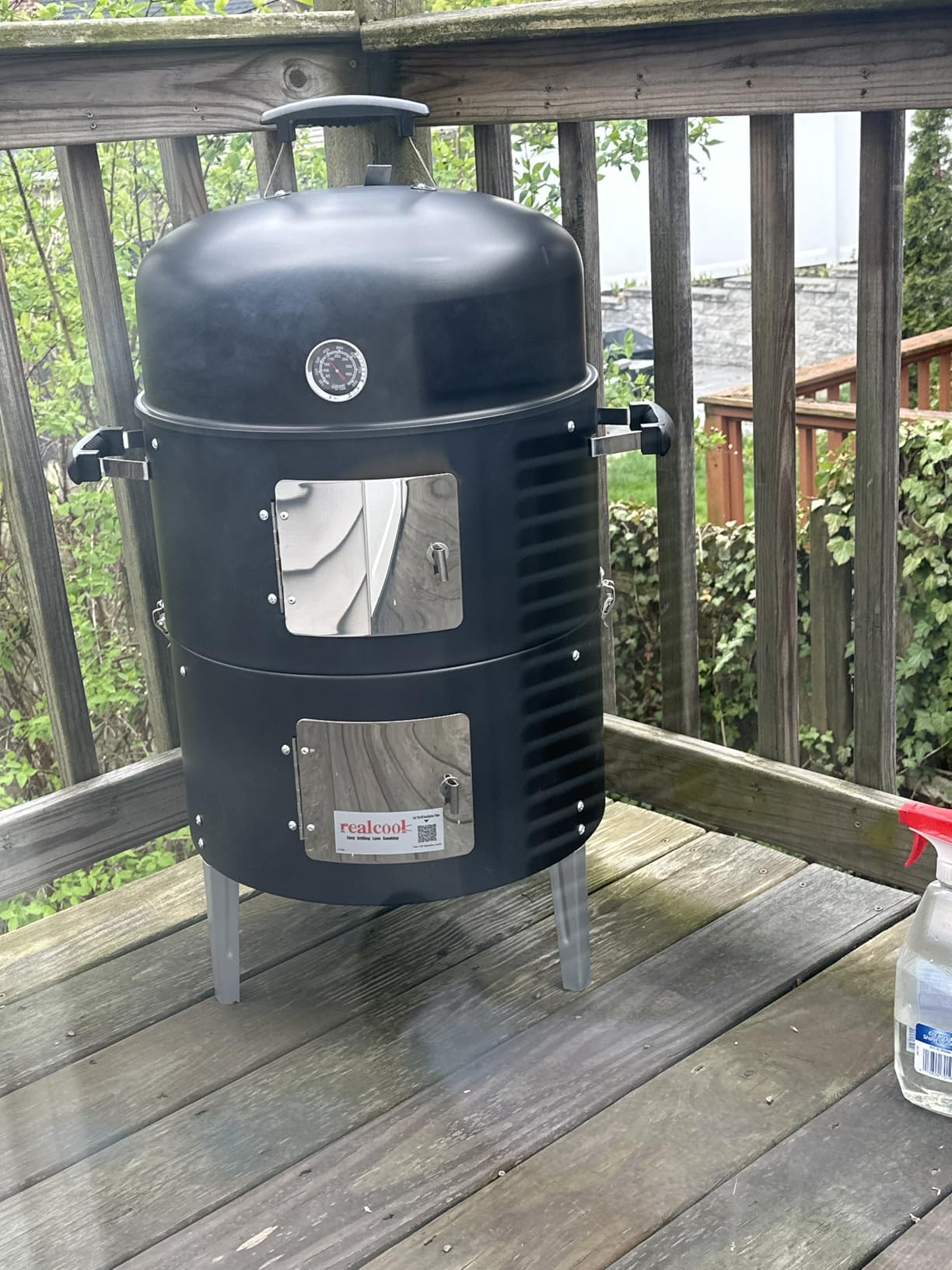Realcook Charcoal BBQ Smoker Grill - 20 Inch Vertical Smoker for Outdoor Cooking Grilling customer photo 1