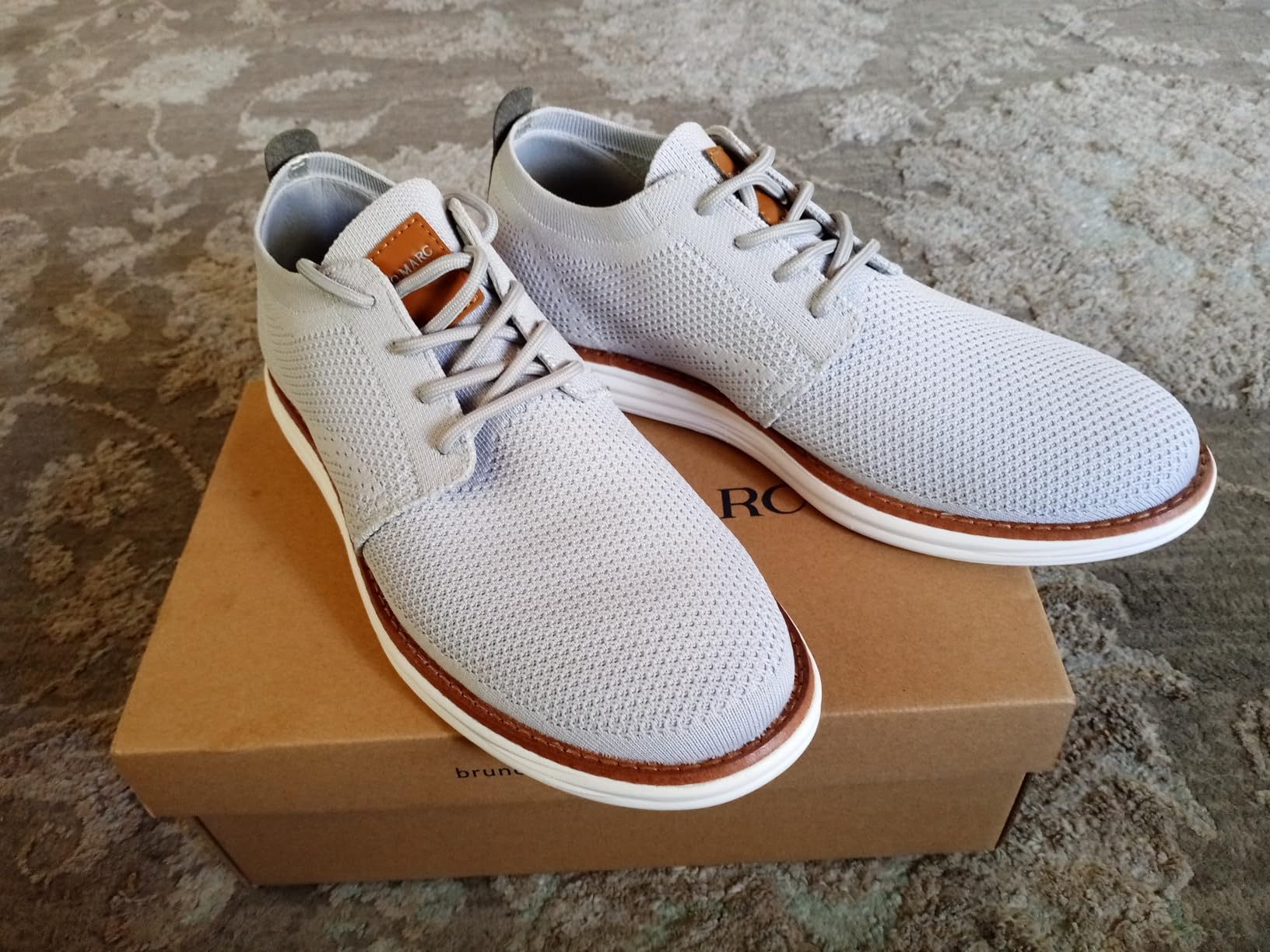 VILOCY Men's KnitFlex Breeze Mesh Sneakers Oxfords Lace-Up Lightweight Casual Walking Shoes customer photo 2