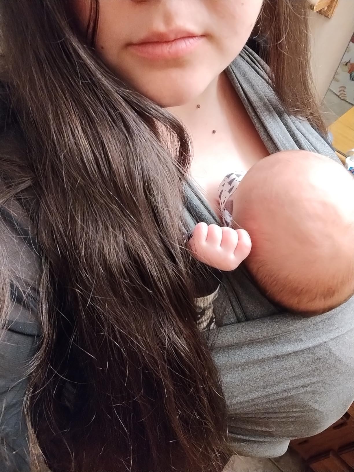 Baby Wraps Carrier, Jeroray Baby Carrier, Hands Free Infant Carrier, Lightweight, Breathable, Softness customer photo 2