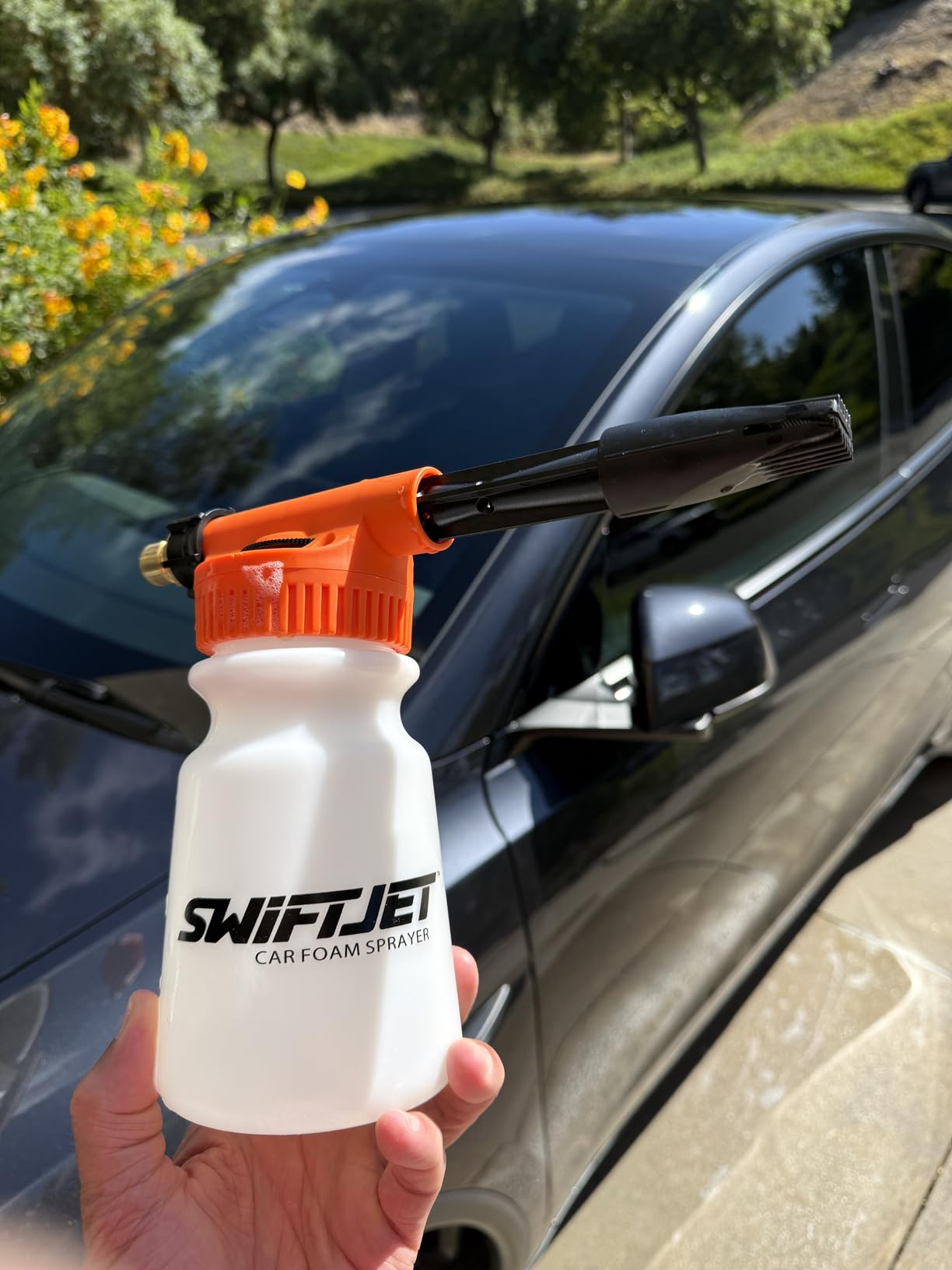 SwiftJet Car Wash Foam Gun + Microfiber Wash Mitt - Foam Cannon Works with Any Soap - Garden Hose Car Foam Sprayer - Car Wash Kit customer photo 2