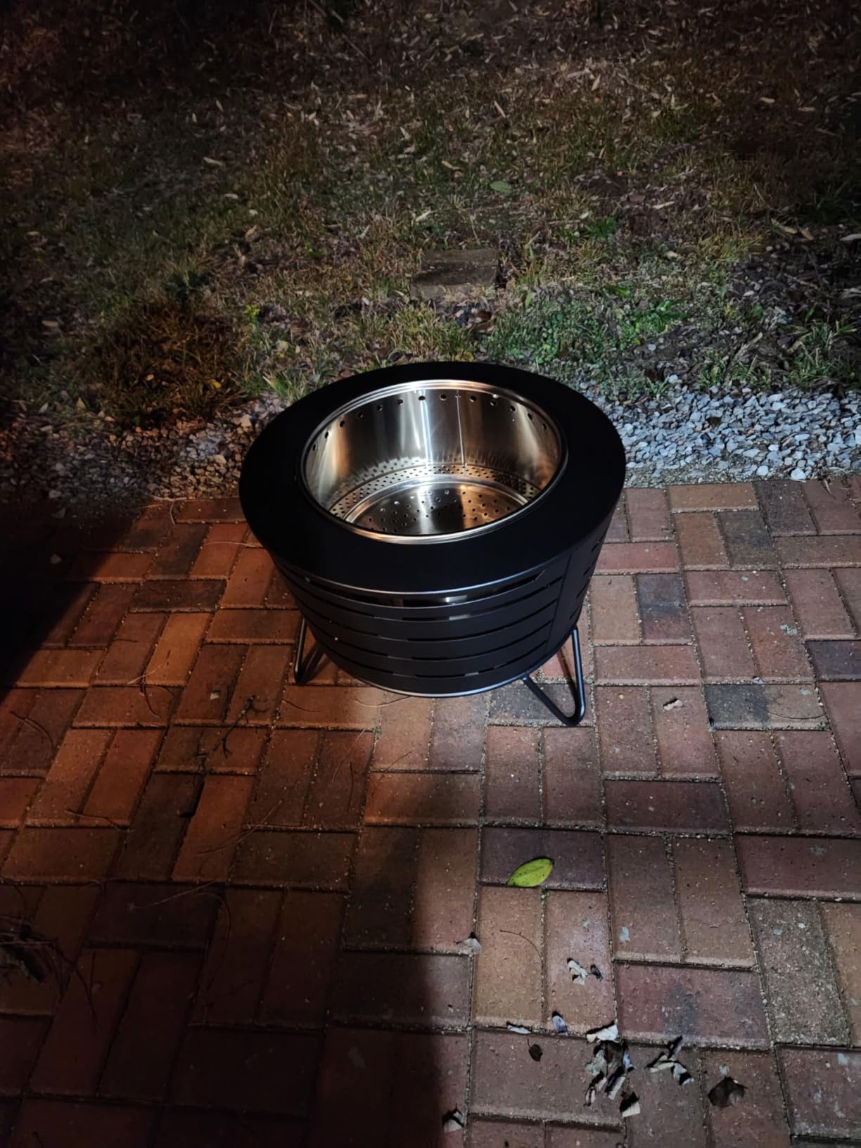 TIKI Patio Smokeless Outdoor Fire Pit, 25-Inch Wood-Burning Bonfire with Removable Ash Pan, Stand, and Weather-Resistant Cover customer photo 2