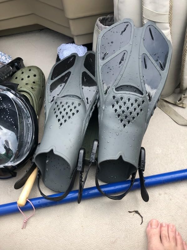 Greatever Snorkel Fins Adjustable Buckles Open Heel Swim Flippers Travel Size Short Swim Fins for Snorkeling Diving Swimming Adult Men Womens customer photo 1