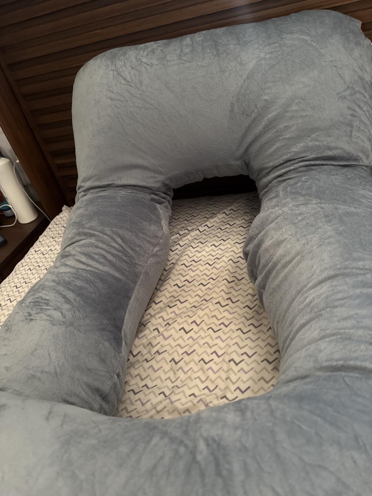 Chilling Home Pregnancy Pillow, U Shaped Full Body Maternity Pillow 58 inch, Pregnant Women Must Haves Pregnancy Pillows for Sleeping with Removable Cover customer photo 2