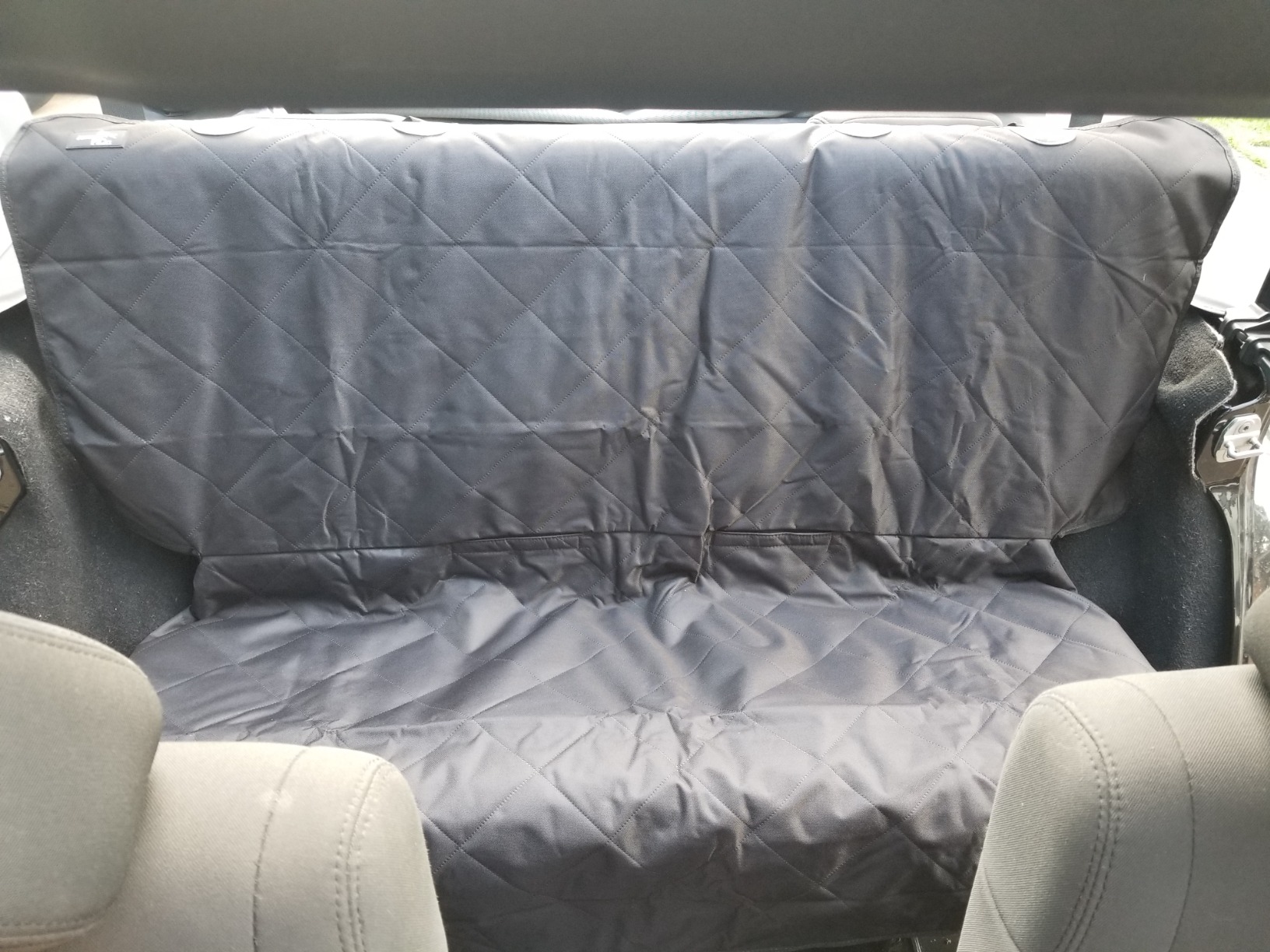Active Pets Black Car Rear Seat Cover for Dogs, Durable Waterproof & Scratch Resistant Vehicle Backseat Protector, Nonslip Dog Accessory & Pet Protection for Back Seats, Machine Washable customer photo 2