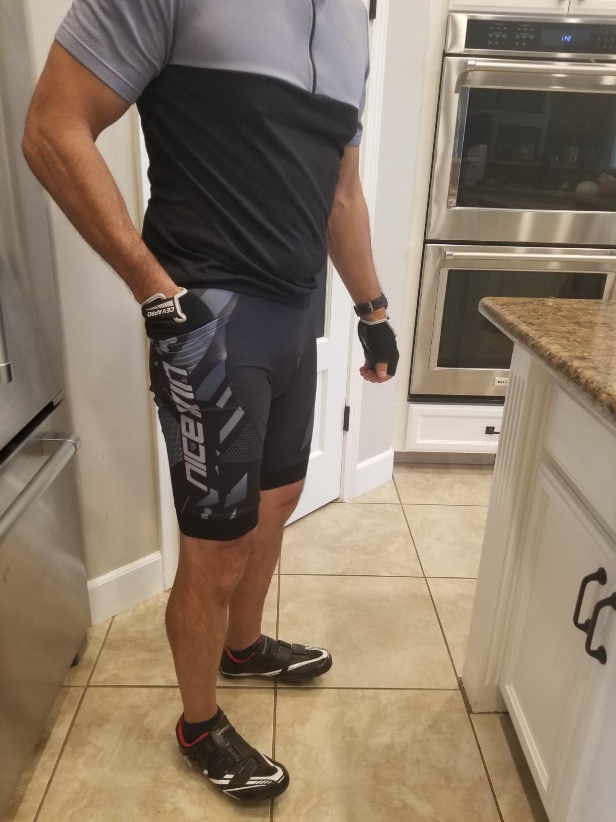 Men's Cycling Shorts Anti-Slip Leg 4D Padded Bike Shorts with 3-Pockets Breathable Biking Bicycle Motorcycle Half-Pants customer photo 2
