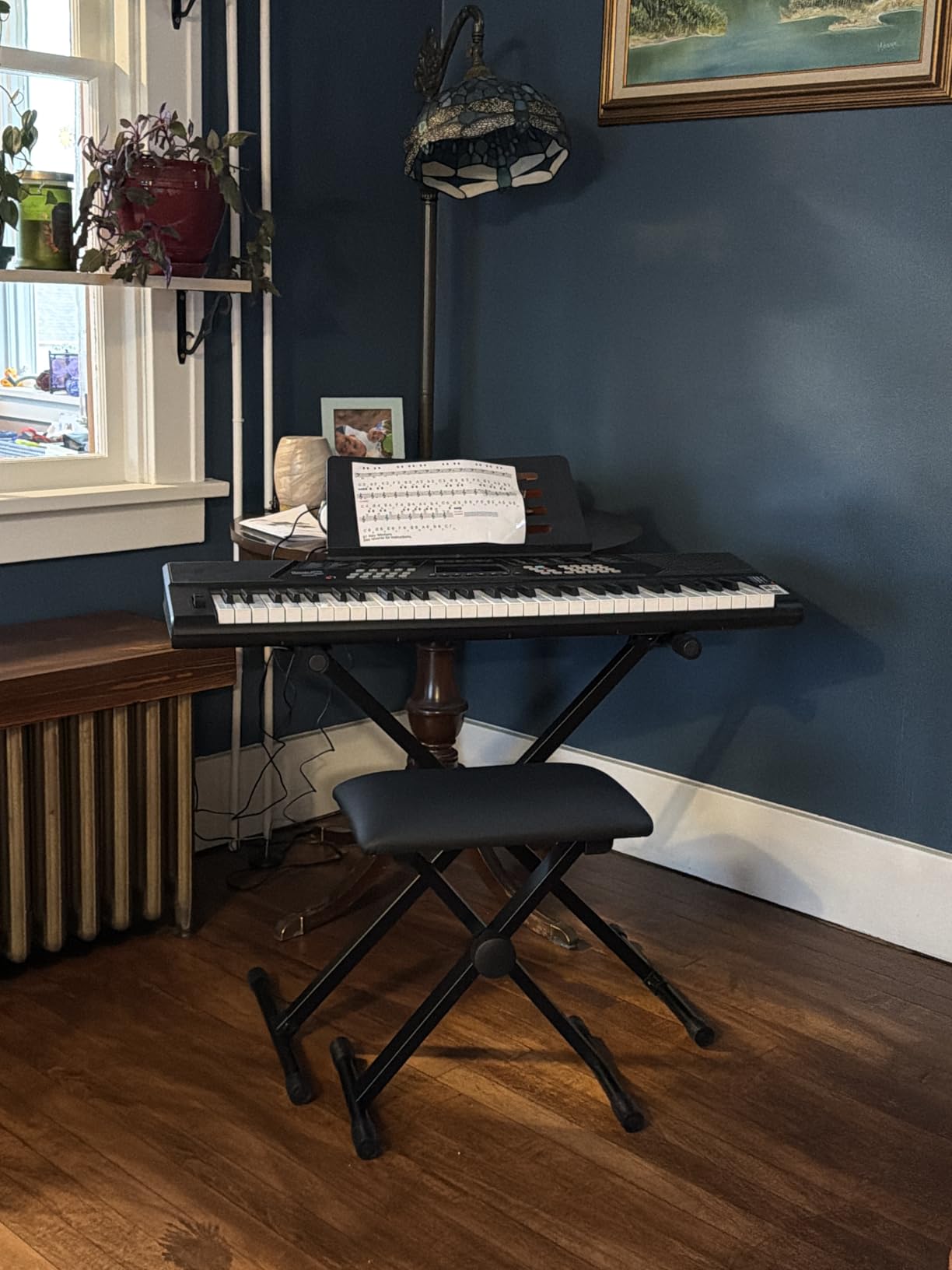 RockJam 61 Key Keyboard Piano Stand With Pitch Bend Kit, Piano Bench, Headphones, Simply Piano App & Keynote Stickers customer photo 2