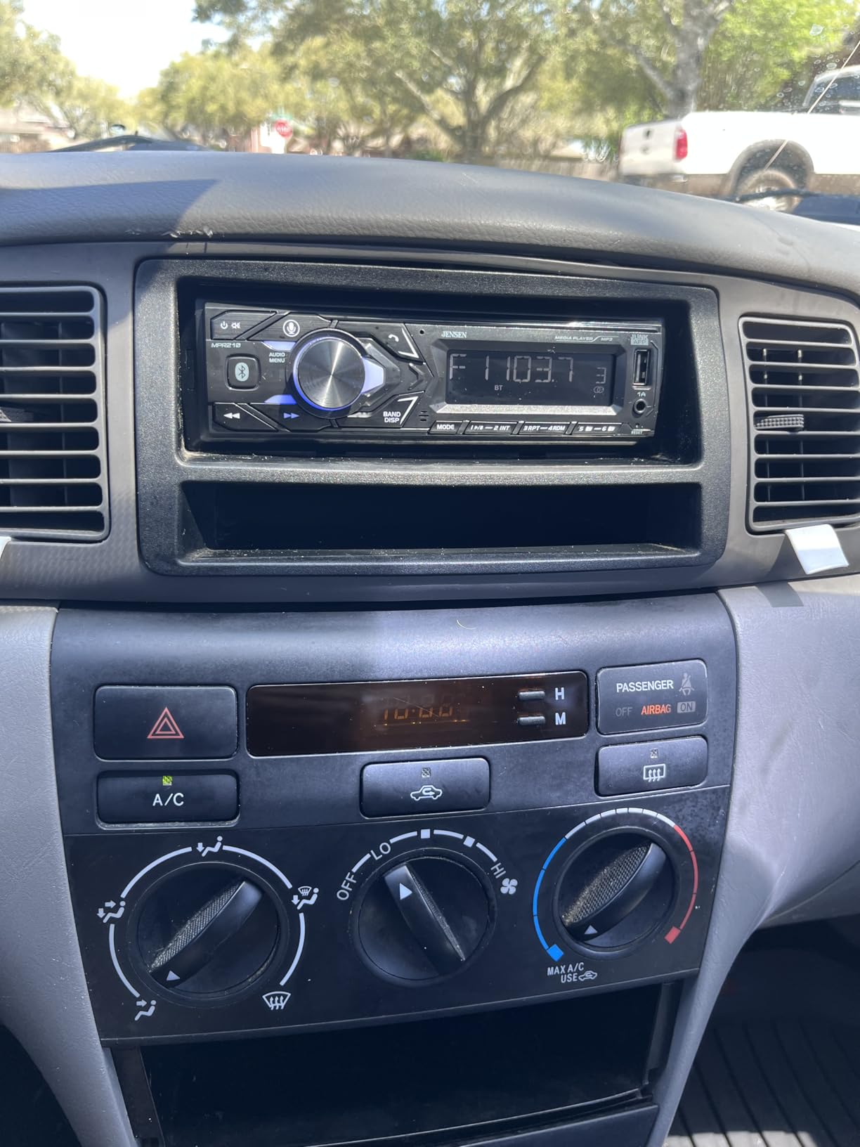JENSEN MPR210 7-Character LCD Single DIN Car Stereo Radio | Bluetooth Hands Free Calling & Music Streaming | Push to Talk Assistant | AM/FM Radio | USB Playback & Charging customer photo 1