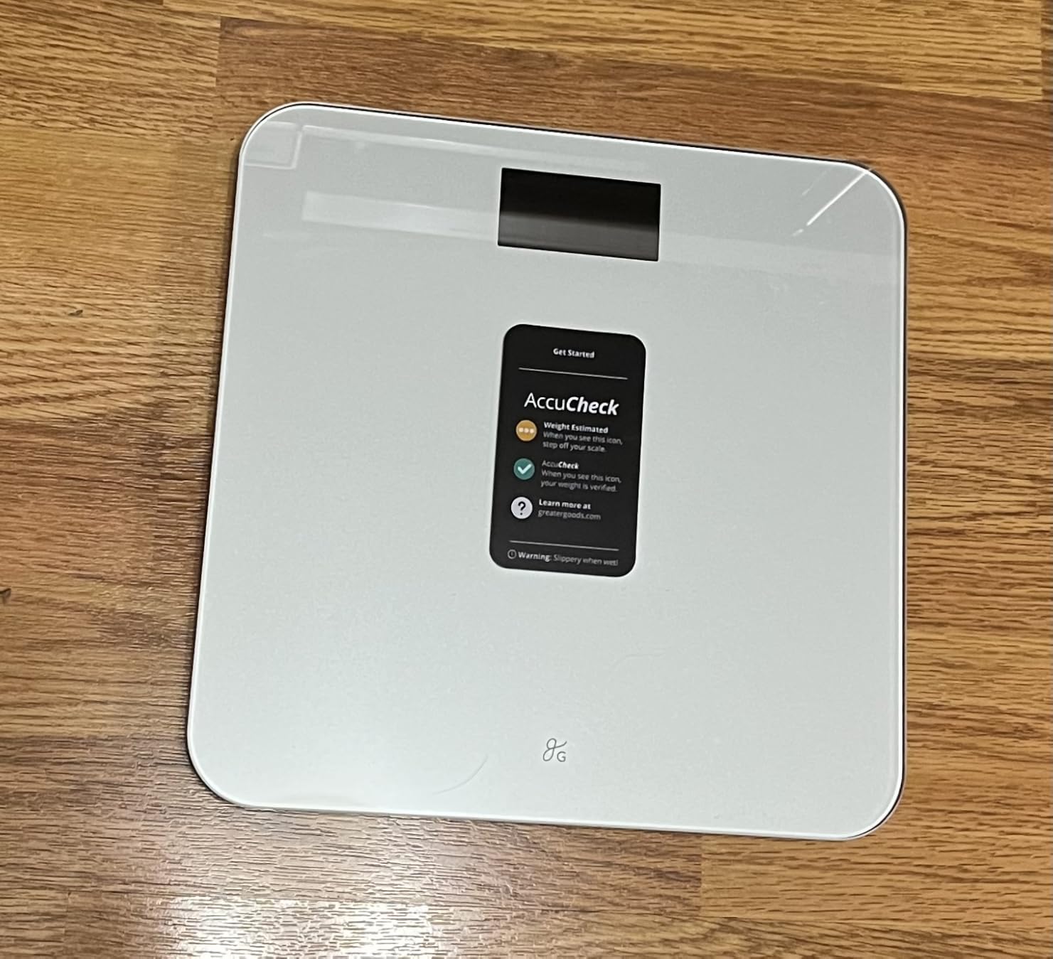 Greater Goods AccuCheck Digital Scale for Body Weight - Accurate Digital Bathroom Scale with High-Precision Sensors, Large Easy-to-Read Backlit Display, 400 lb Capacity, Auto Step-On (Gray) customer photo 1