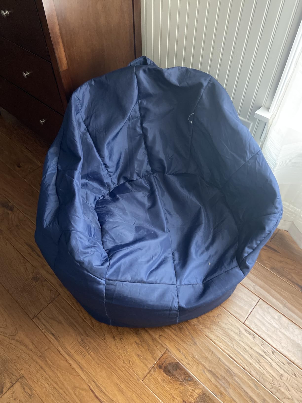 Big Joe Milano Bean Bag Chair for Kids, Teens, Adults, Durable Easy-Clean Navy Smartmax, Nylon Polyester Blend, Lightweight Seat for Reading Nook and Gaming, 2.5 Foot Refillable customer photo 1