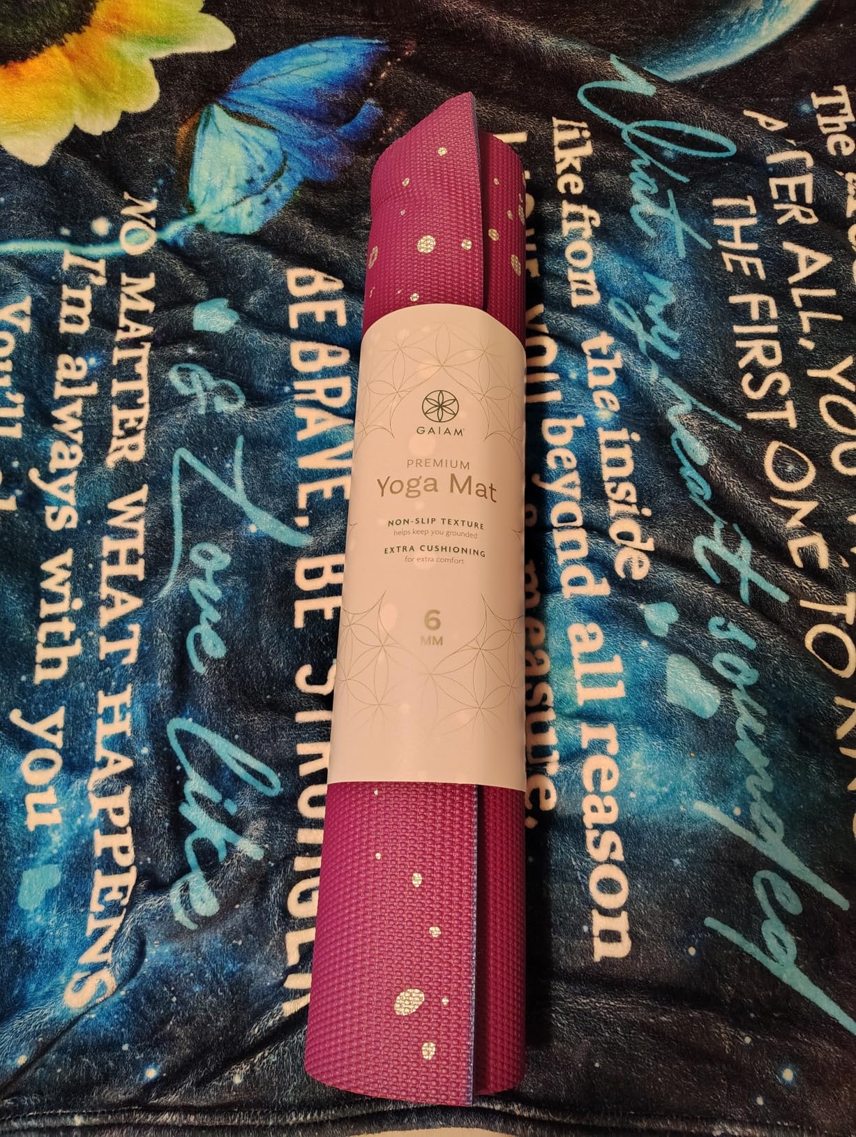 Gaiam Yoga Mat - Premium 6mm Print Extra Thick Non Slip Exercise & Fitness Mat customer photo 1