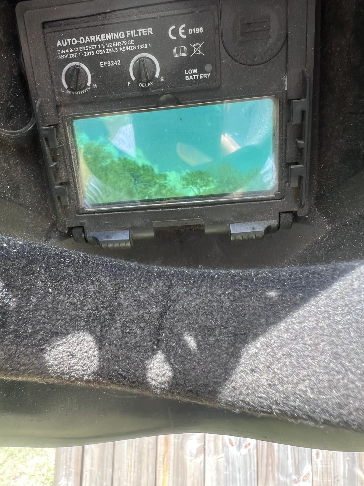 TOOLIOM Solar Powered Welding Helmet Auto Darkening for TIG MIG ARC Welder Mask with Adjustable Shade Range 3.5/9-13 Blue Eagle Design customer photo 1
