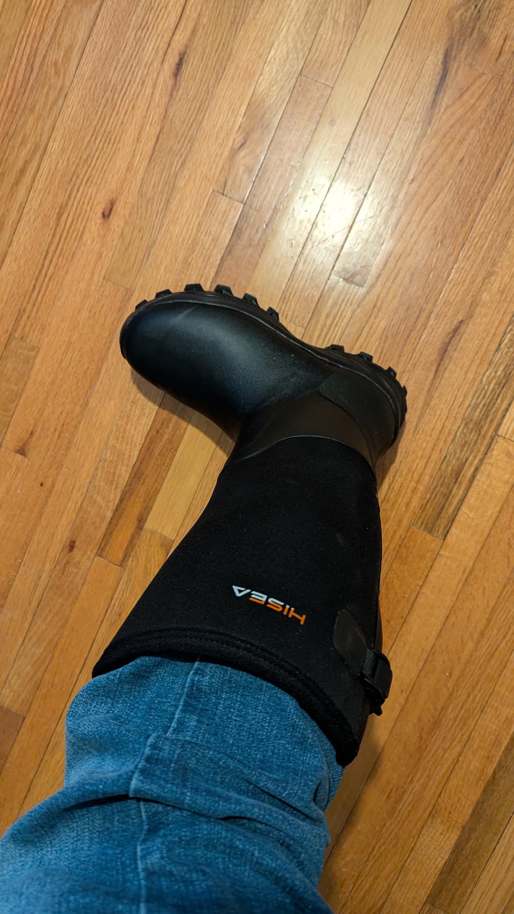 HISEA Rubber Hunting Boots, Tall Warm Neoprene Waterproof Insulated Basic Hunting Boots customer photo 1