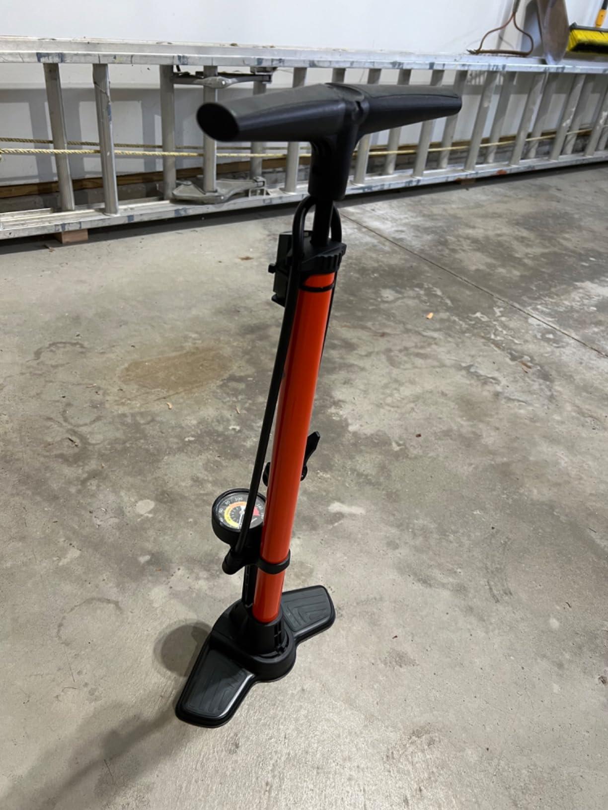 TOOLITIN Floor Bike Pump with Gauge, 160 Psi High Pressure, Bicycle Pump Compatible with Presta and Schrader Valve, Bike Tire Pump for Road Bike, MTB, Hybrid, Balls customer photo 1