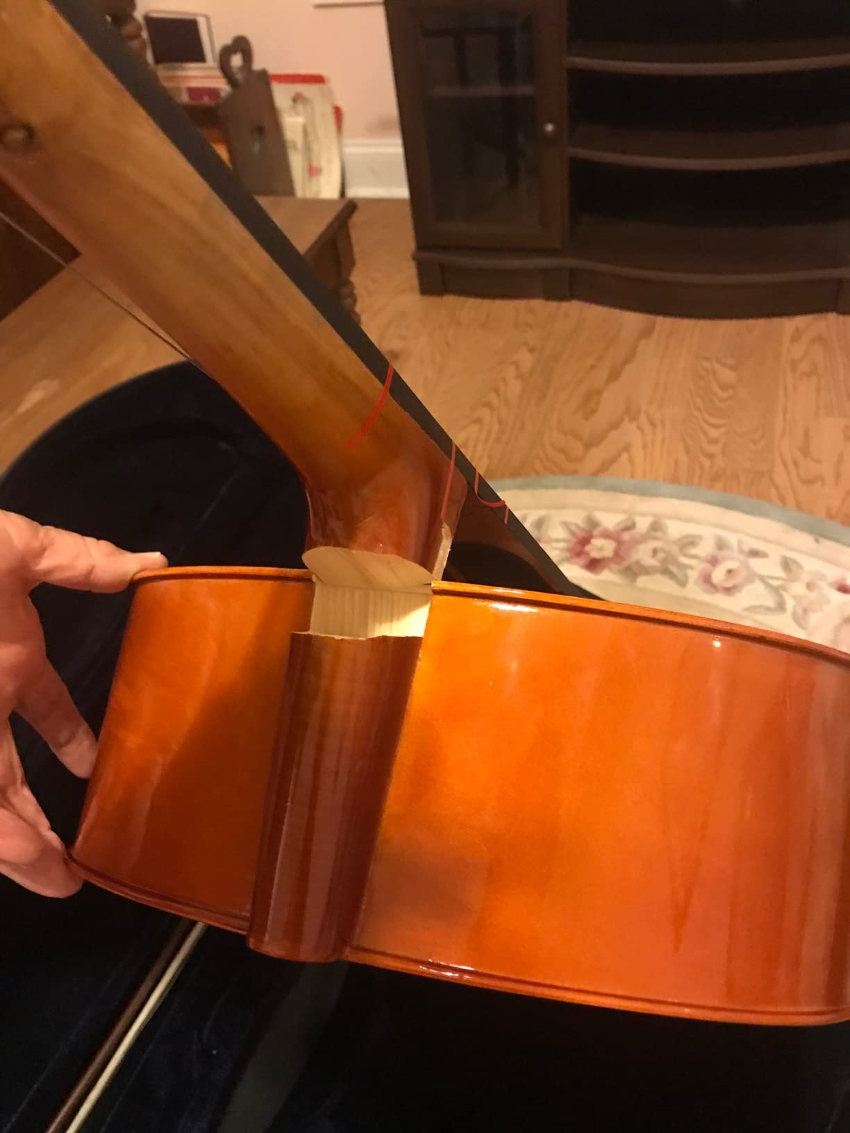 LYKOS 4/4 Professional Wood Acoustic Cello Beautiful Varnish Finishing+ Case + Bow + Rosin for Beginner (Natural) customer photo 2